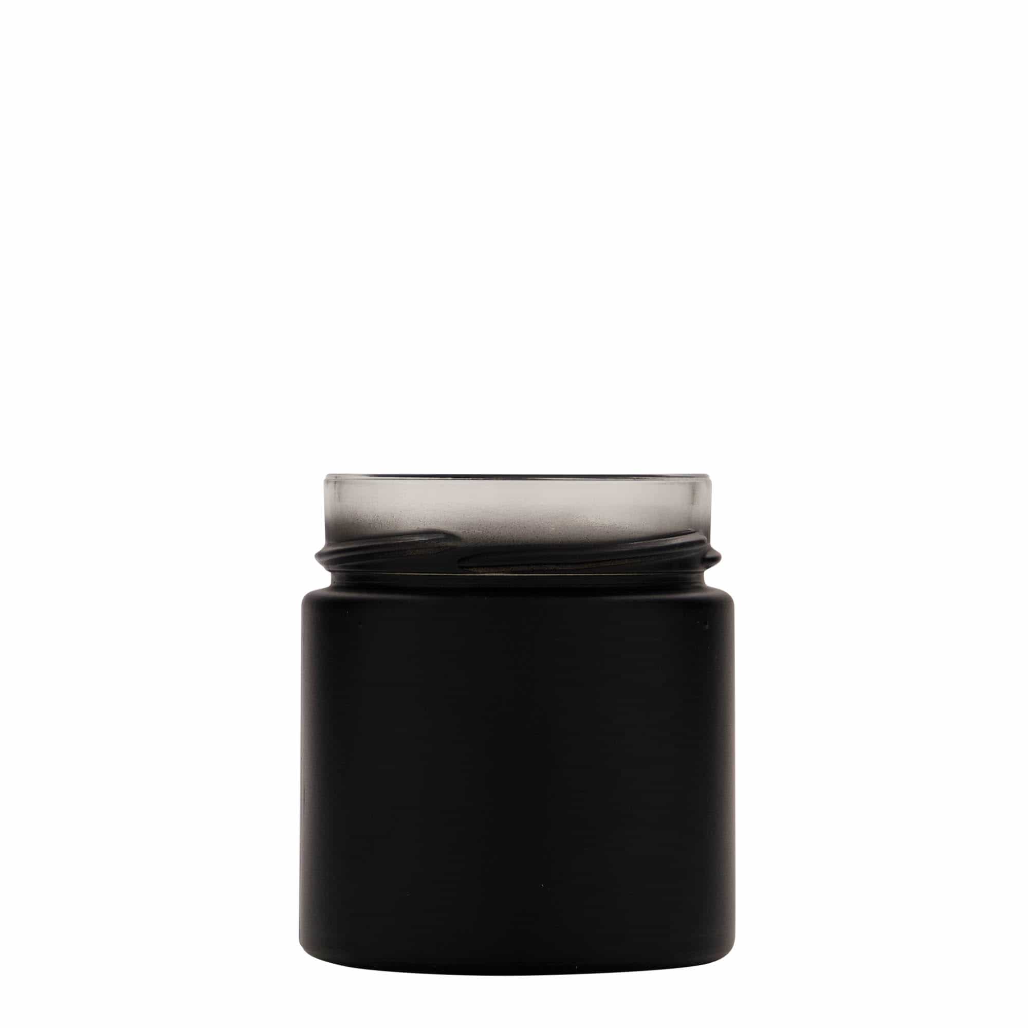 Ronde pot 'Aurora', 220 ml, zwart, monding: deep-twist-off (DTO 66) Ronde pot 'Aurora', 220 ml, zwart, monding: deep-twist-off (DTO 66)