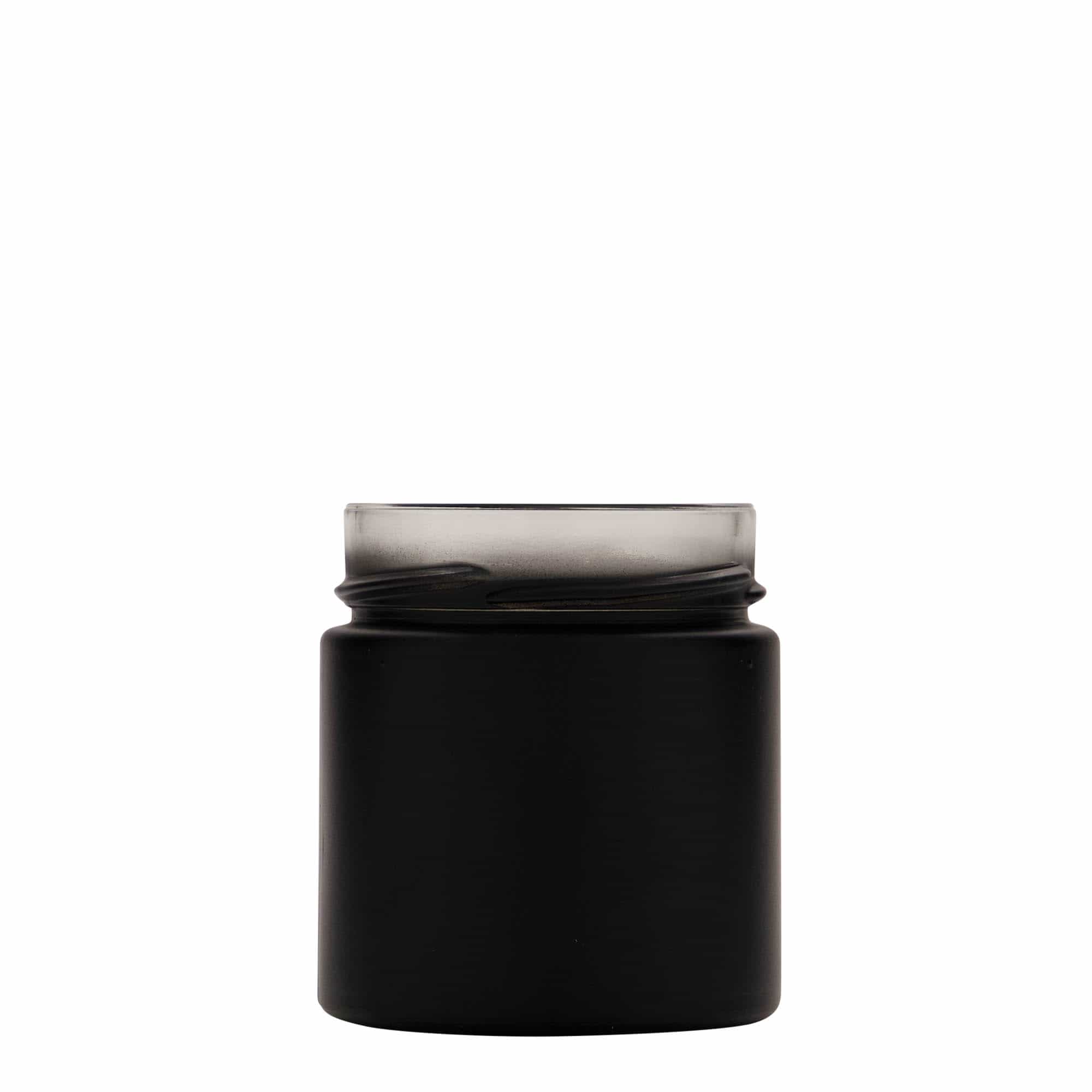 220 ml ronde glas 'Aurora', zwart, opening: Deep-Twist-Off (DTO 66)