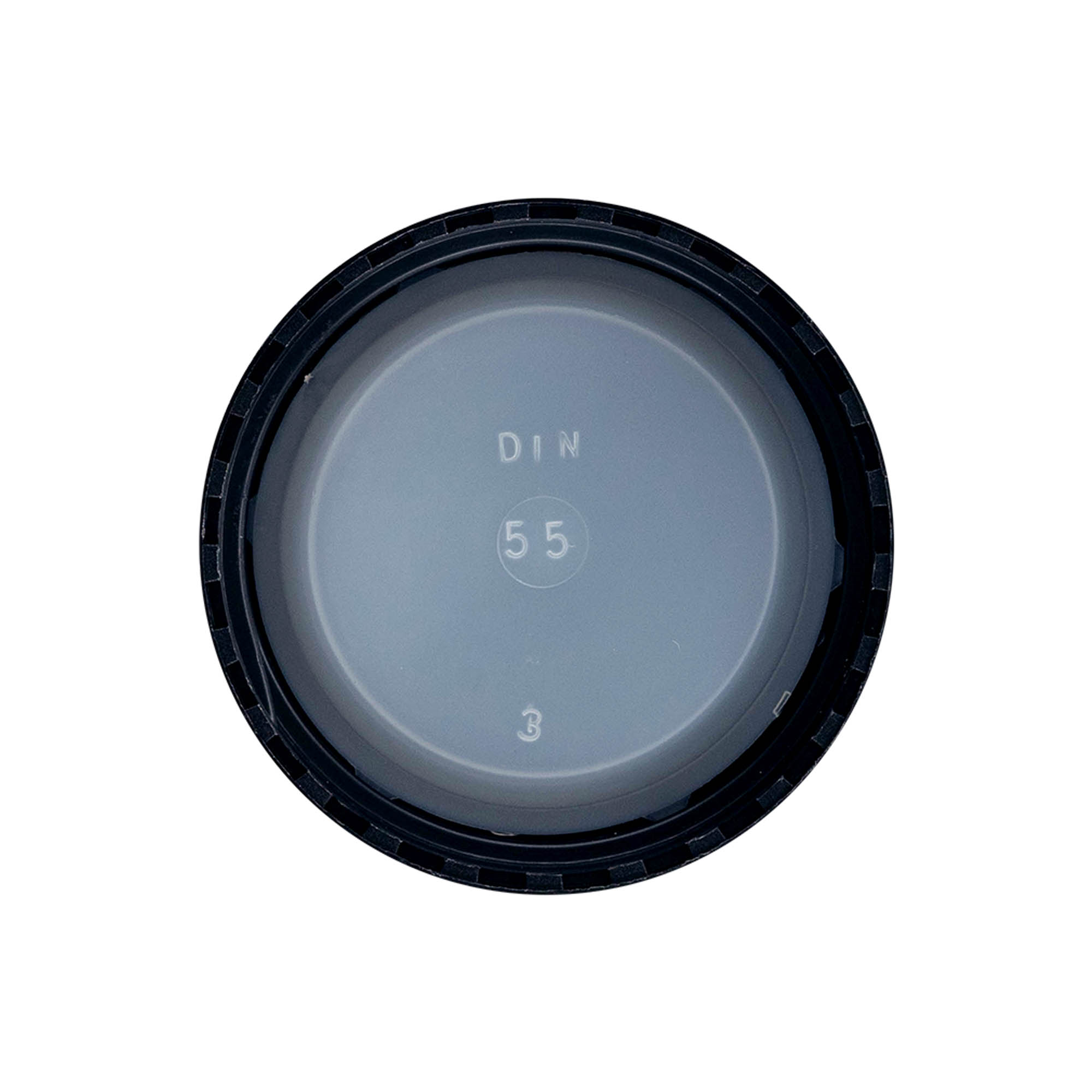 Schroefdop, PP-kunststof, zwart, voor opening: DIN 55 Schroefdop, PP-kunststof, zwart, voor opening: DIN 55