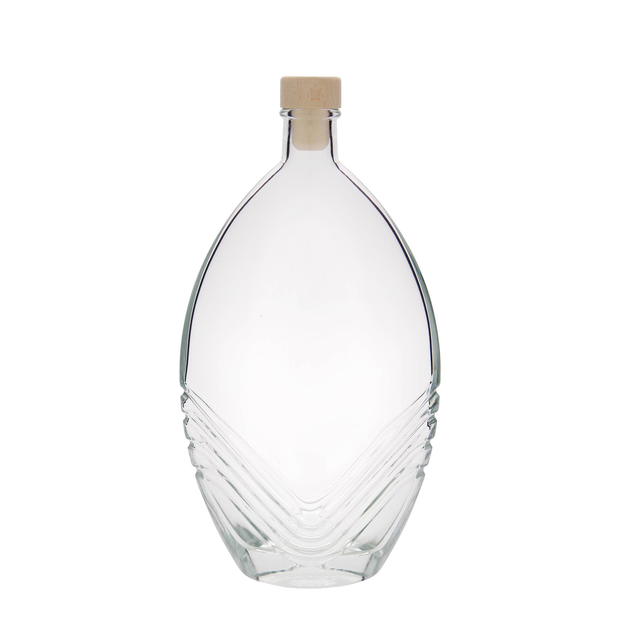 500 ml glazen fles 'Florence', ovaal, opening: kurk