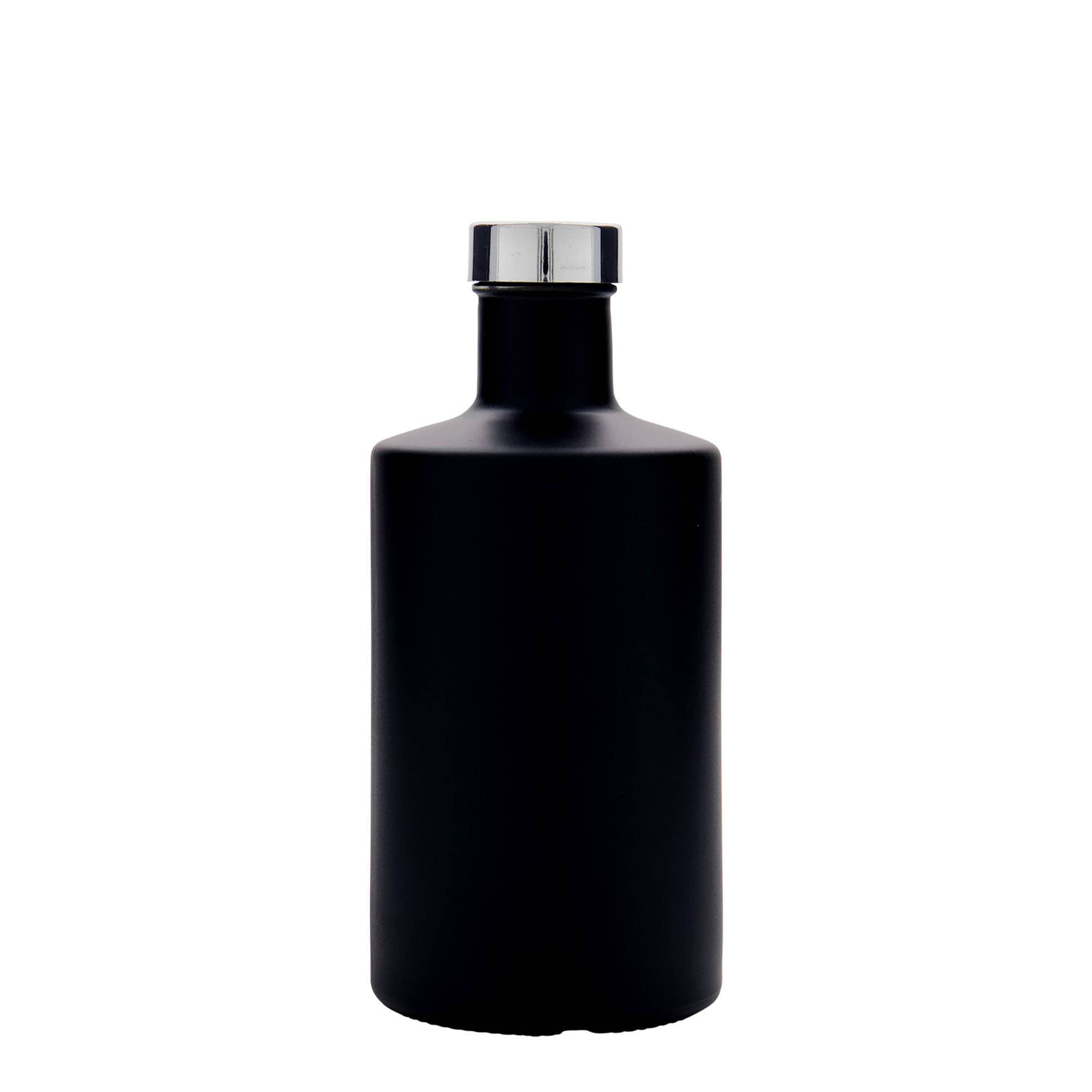 500 ml glazen fles 'Caroline', zwart, hals: GPI 33