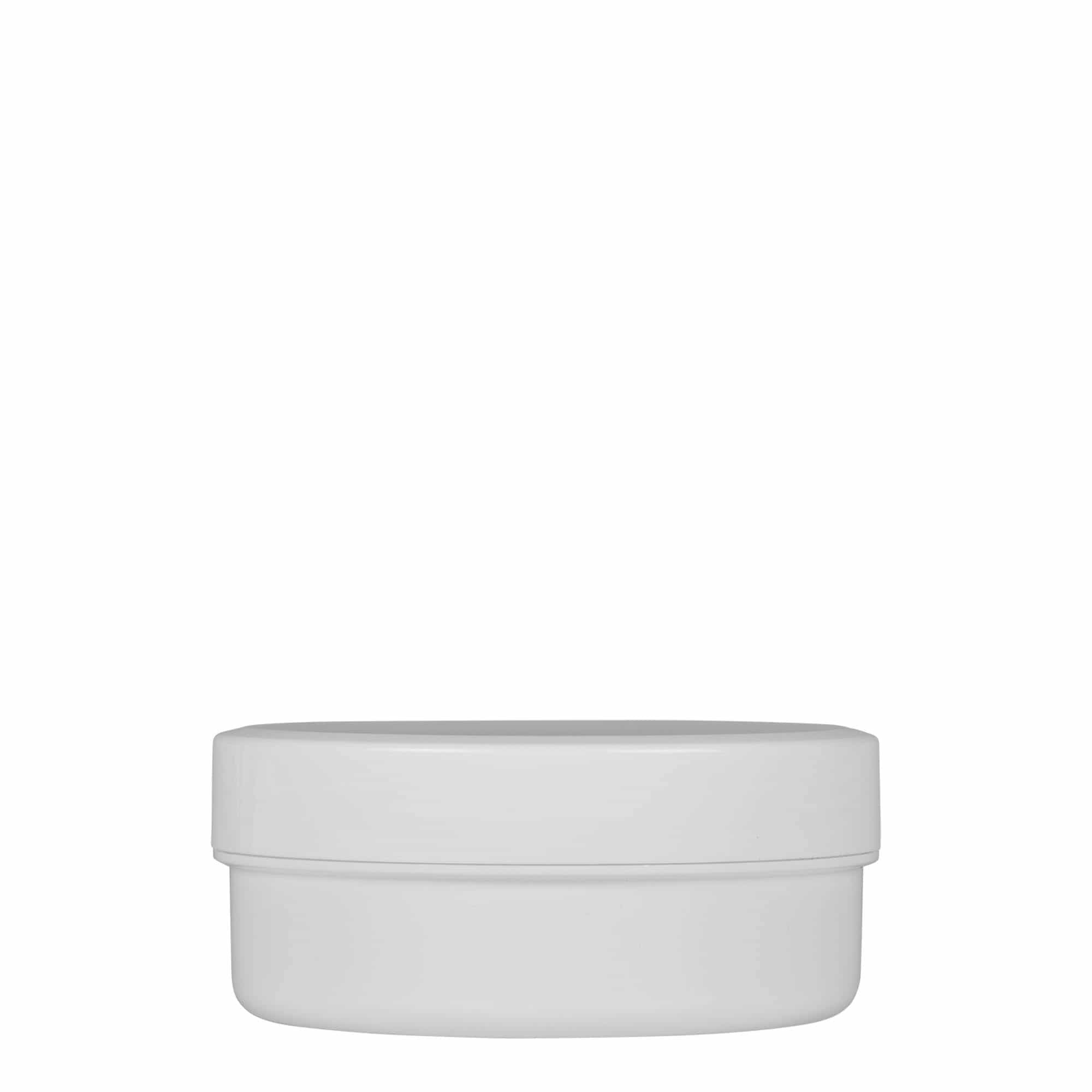 125 ml kunststofbus 'White Line', PP, wit, opening: schroefdop