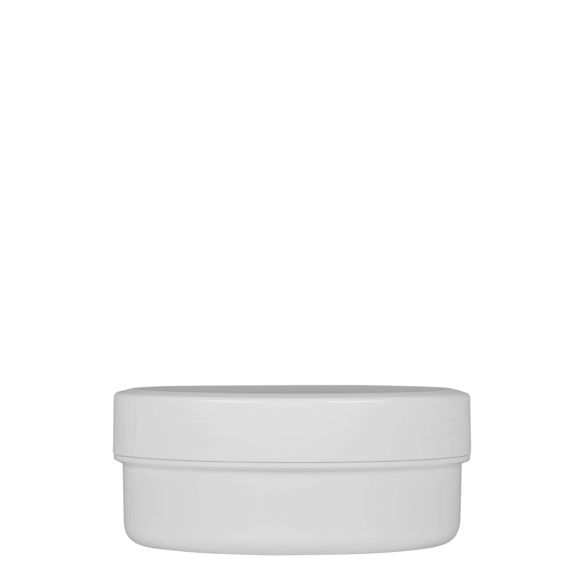 125 ml kunststofbus 'White Line', PP, wit, opening: schroefdop