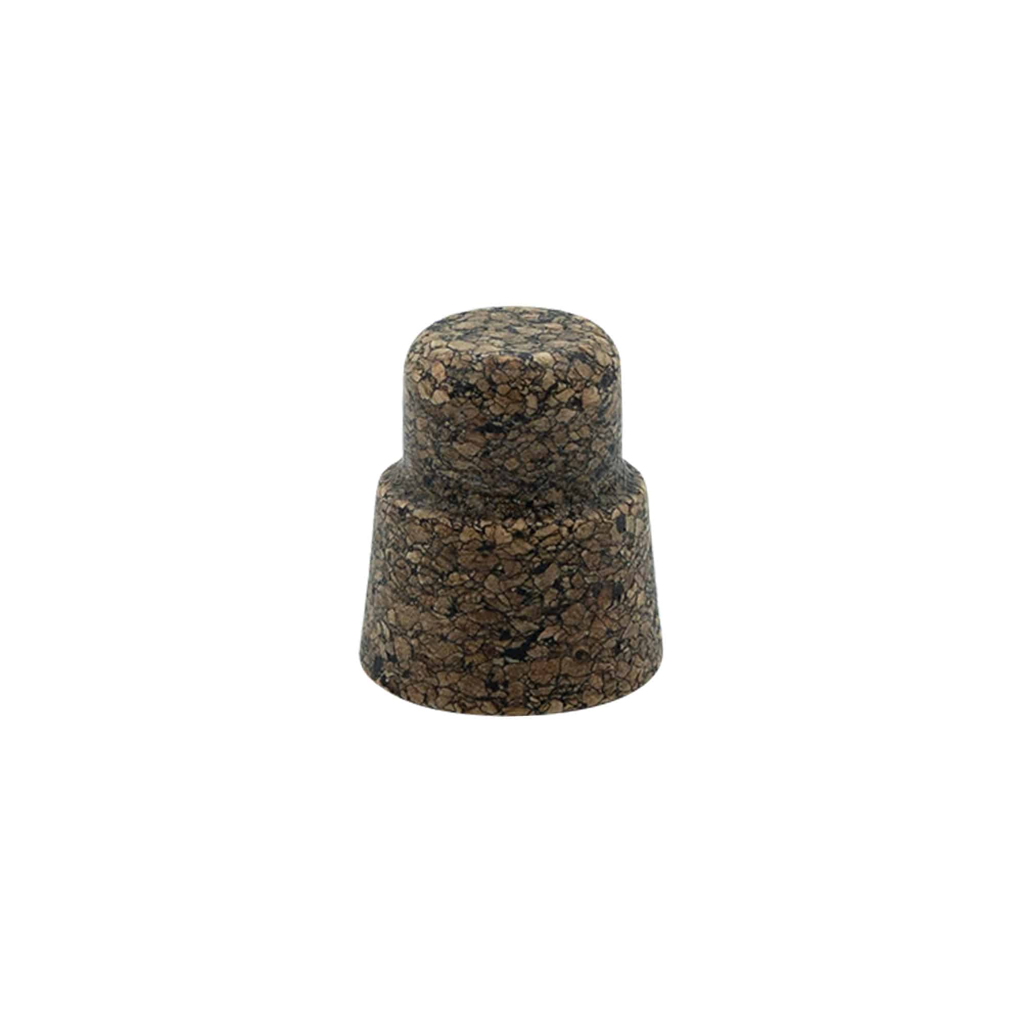 Handgreepkurk 'Cornice' 22,5 mm, Corkcoal, voor mondstuk: kurk