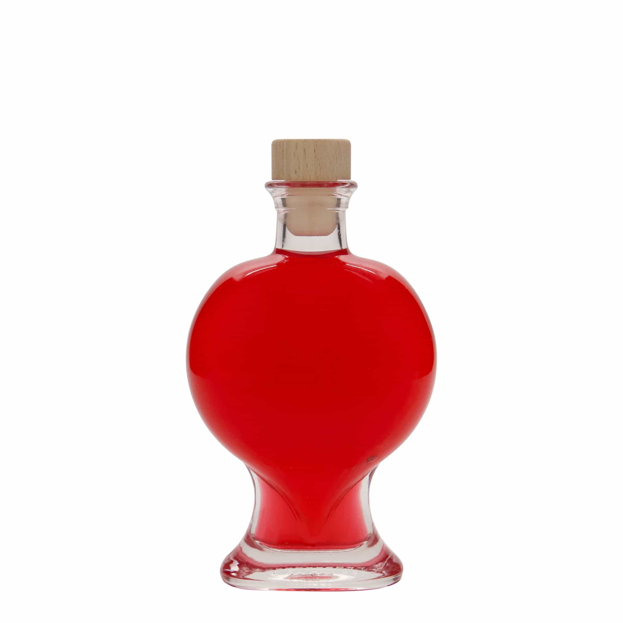 200 ml glazen fles 'Hart', opening: kurk