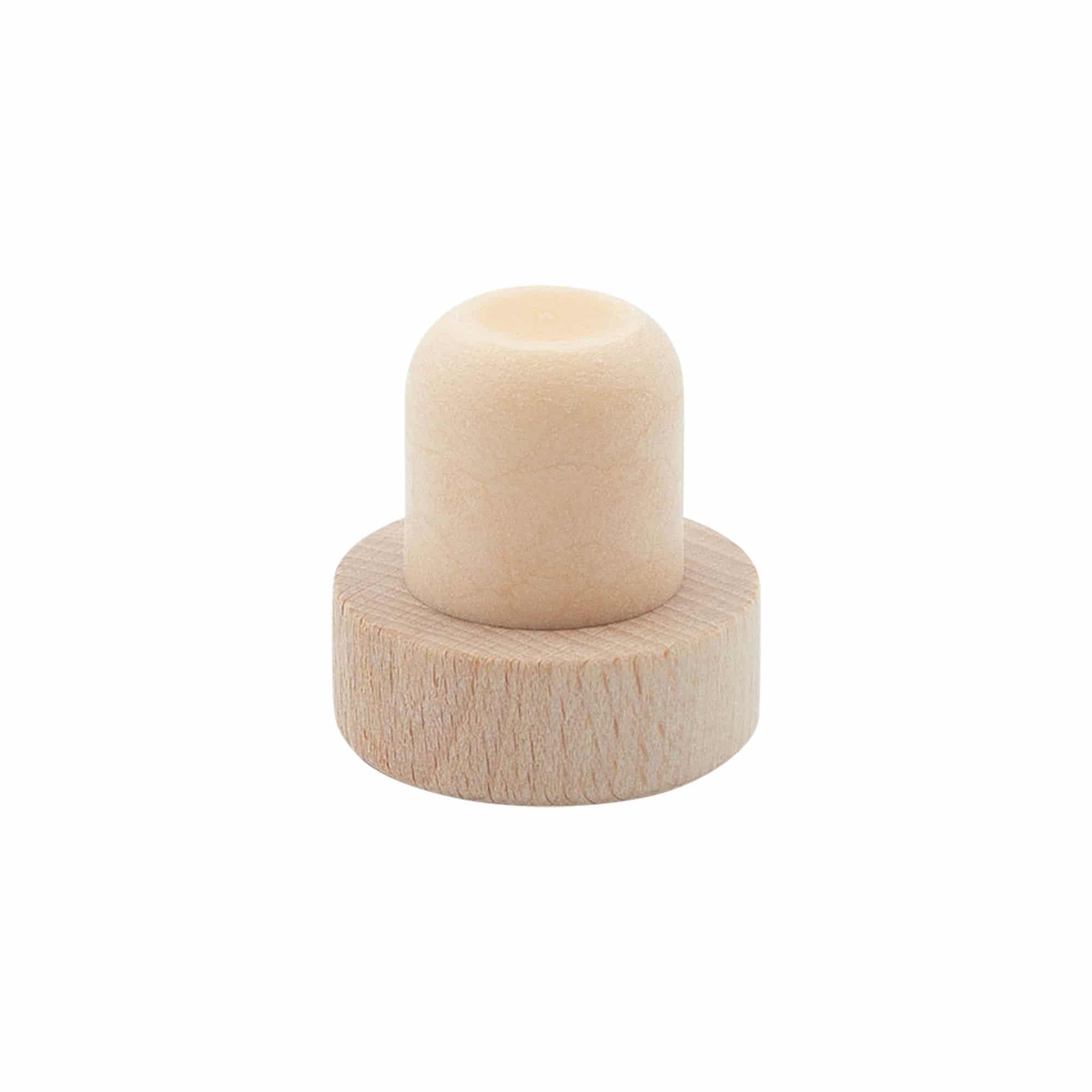 Dopkurk, 21,5 mm, hout, voor monding: kurk