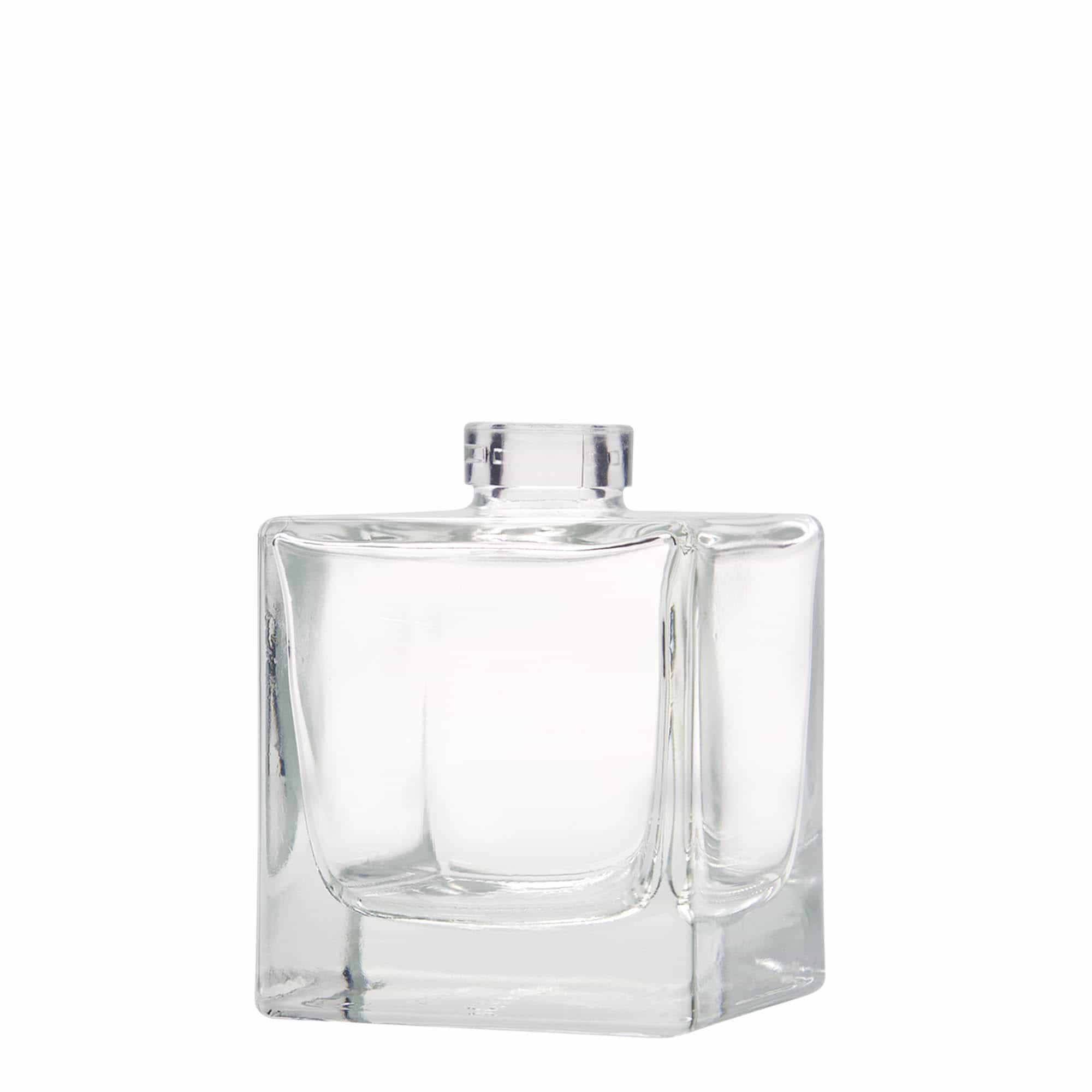 200 ml glazen fles 'Cube', vierkant, opening: kurk