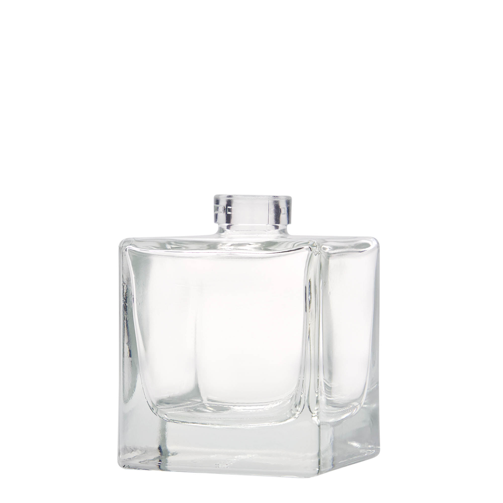 200 ml glazen fles 'Cube', vierkant, opening: kurk