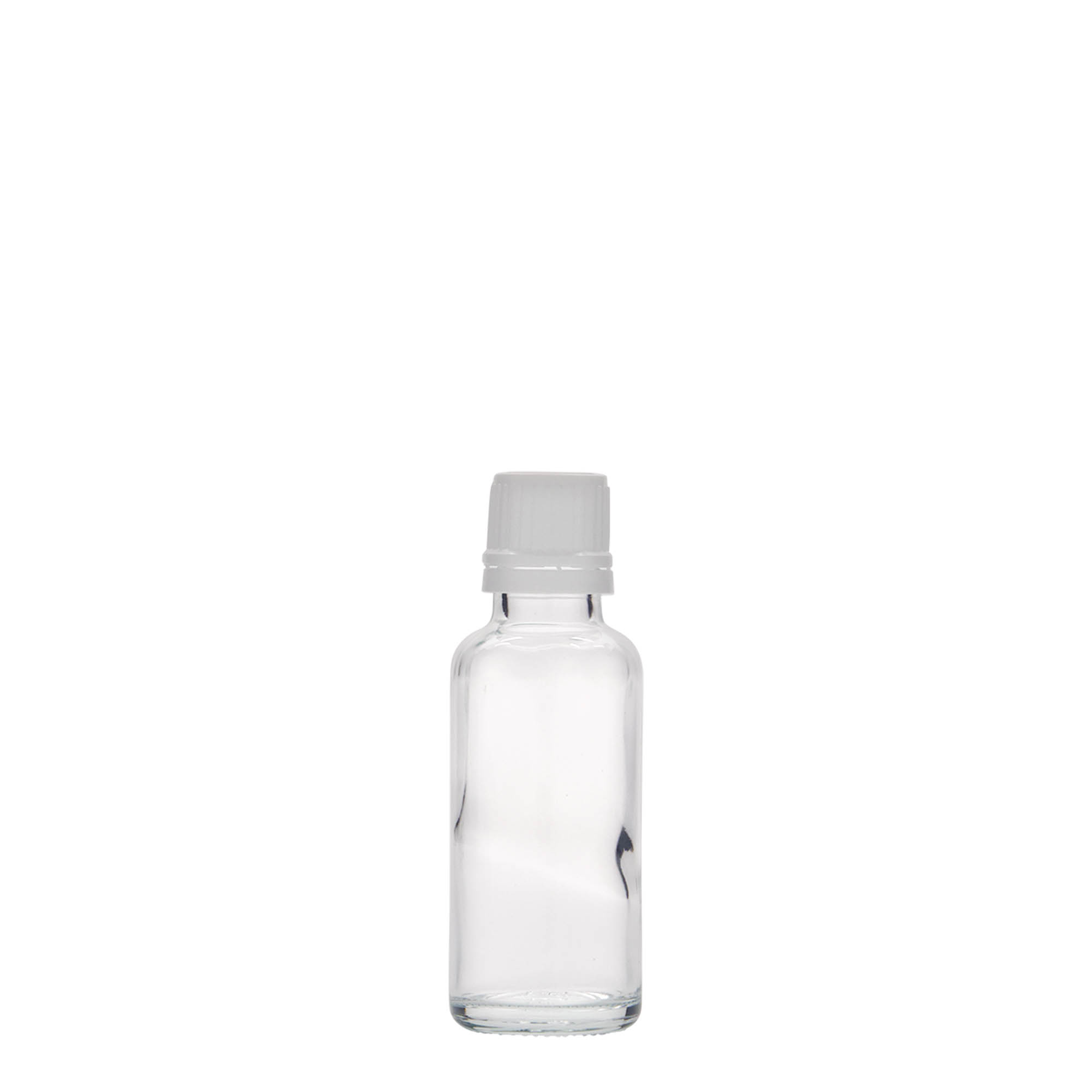 30 ml medicijnflesje, glas, mondstuk: DIN 18 30 ml medicijnflesje, glas, mondstuk: DIN 18
