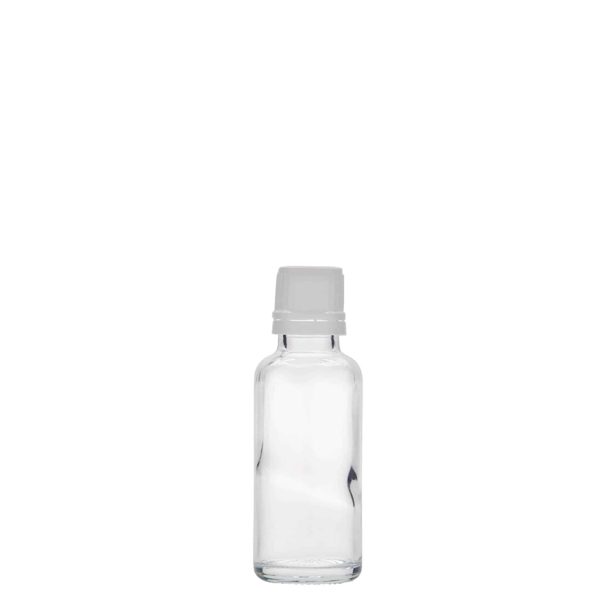 30 ml medicijnflesje, glas, mondstuk: DIN 18
