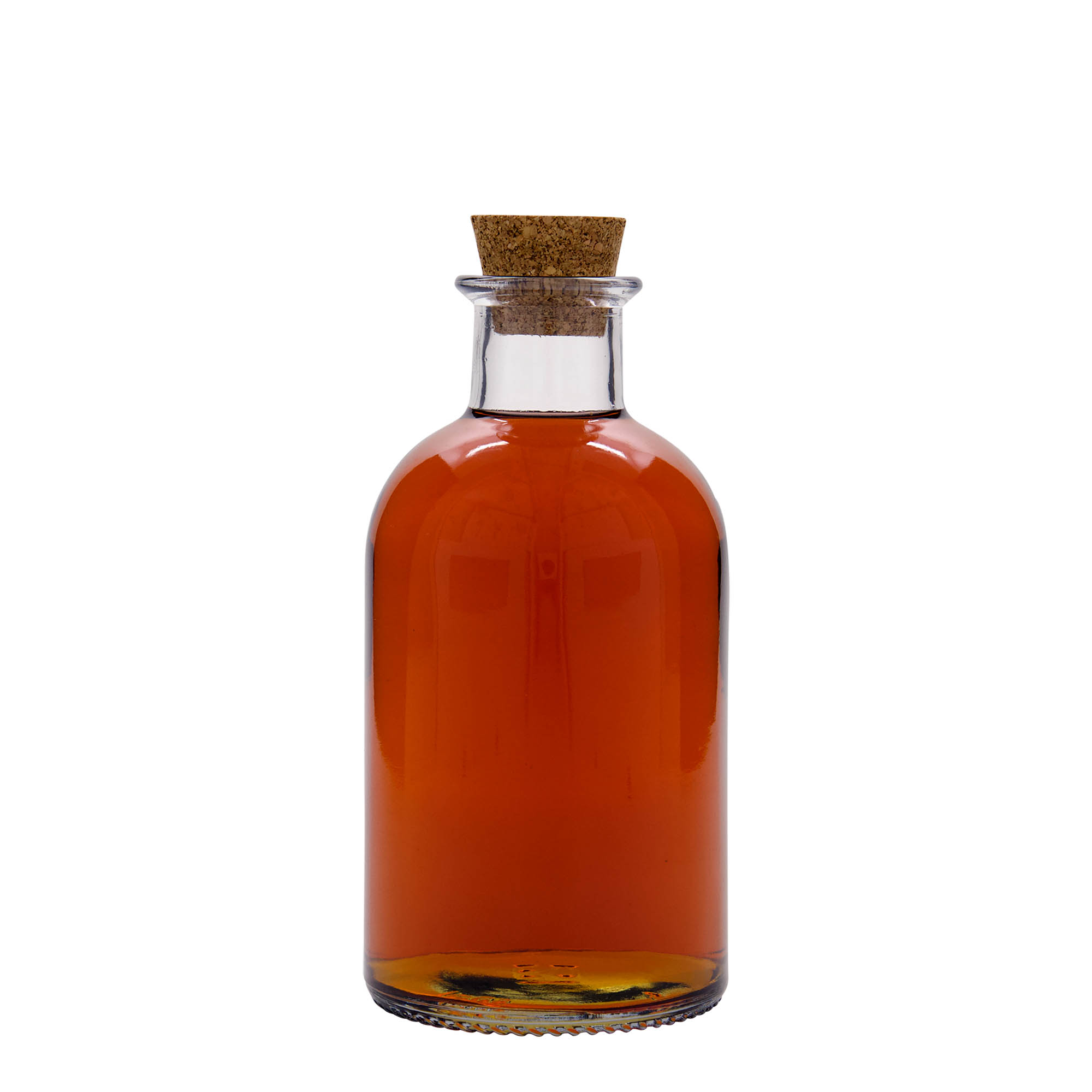 500 ml glazen fles apotheker 'Italia', hals: kurk 500 ml glazen fles apotheker 'Italia', hals: kurk