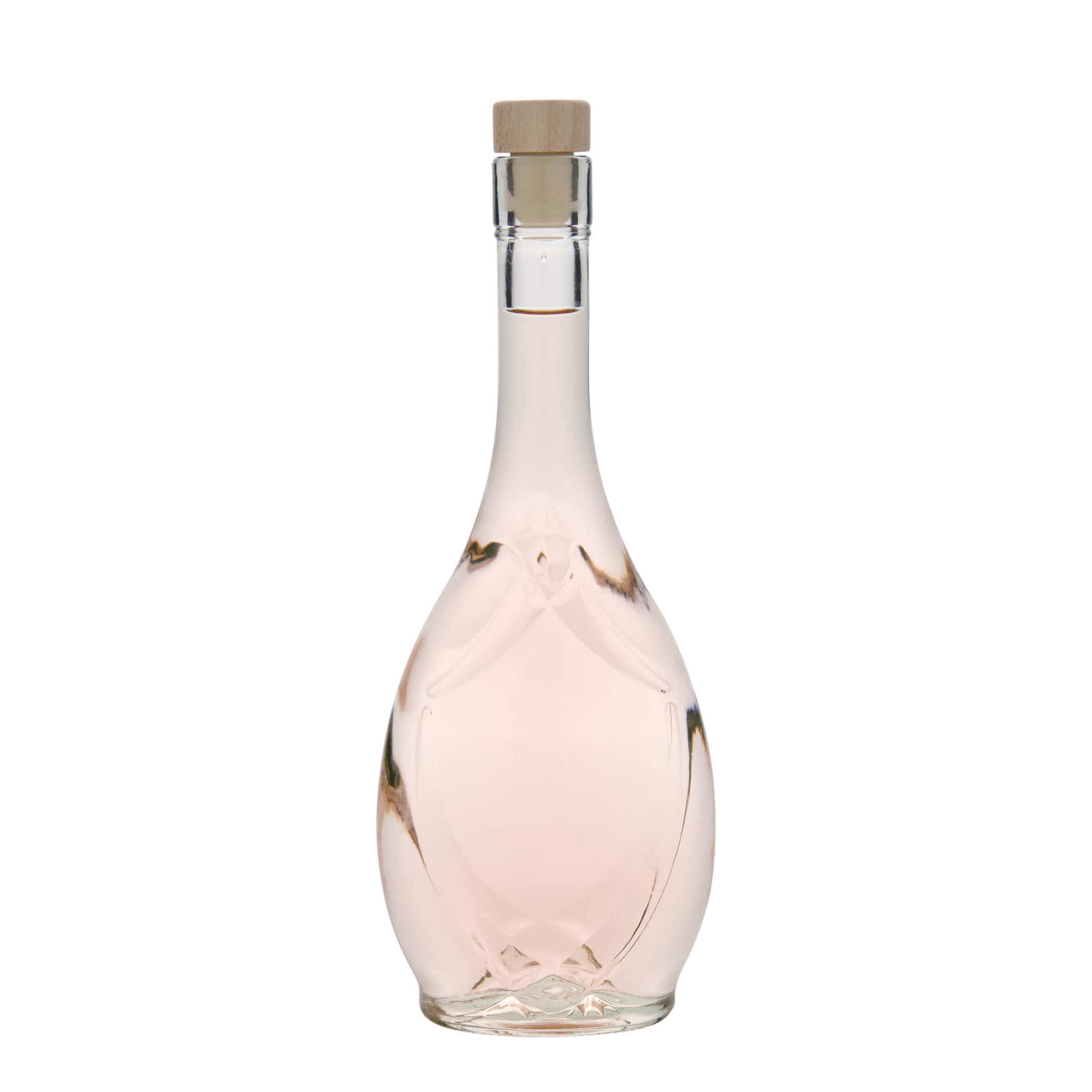 500 ml glazen fles 'Saragossa', ovaal, opening: kurk