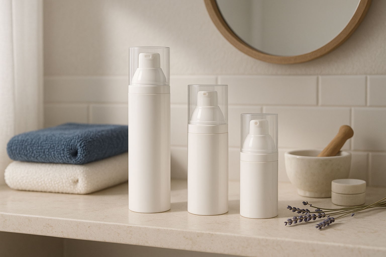 Airless Dispenser Pompkop 'Mezzo', PP-kunststof, zwart