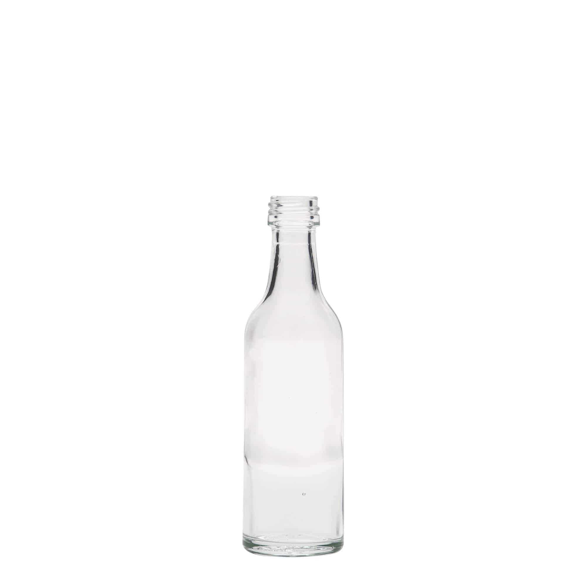 50 ml glazen fles met rechte hals, opening: PP 18