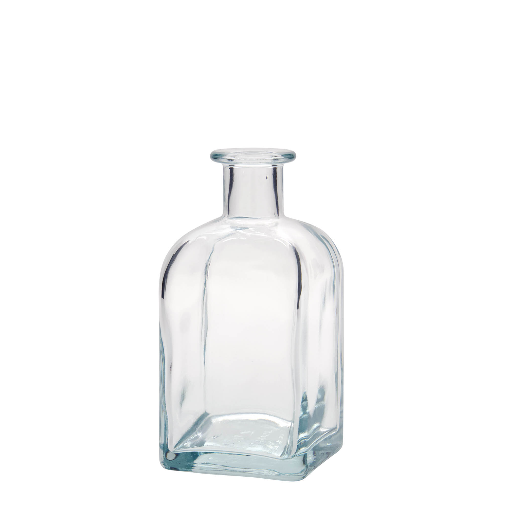 Glazen fles Apotheker carré, 350 ml, vierkant, monding: kurk