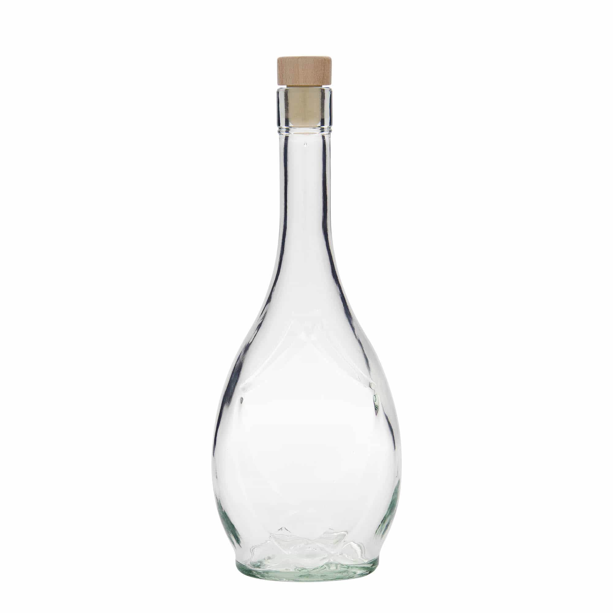 500 ml glazen fles 'Saragossa', ovaal, opening: kurk