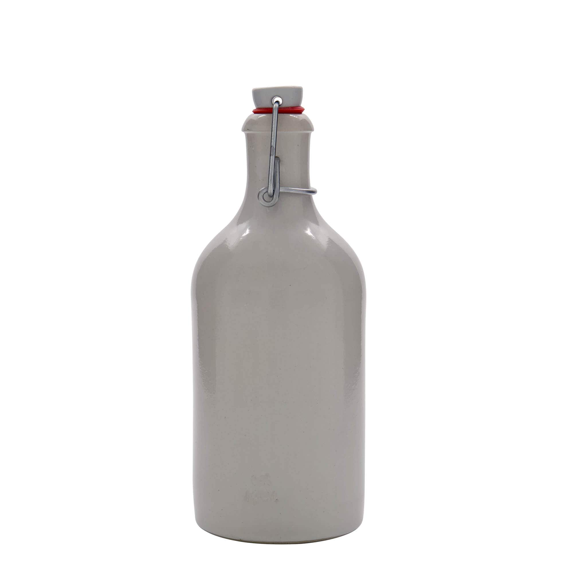 500 ml Tonkruik, steengoed, wit, monding: beugelsluiting