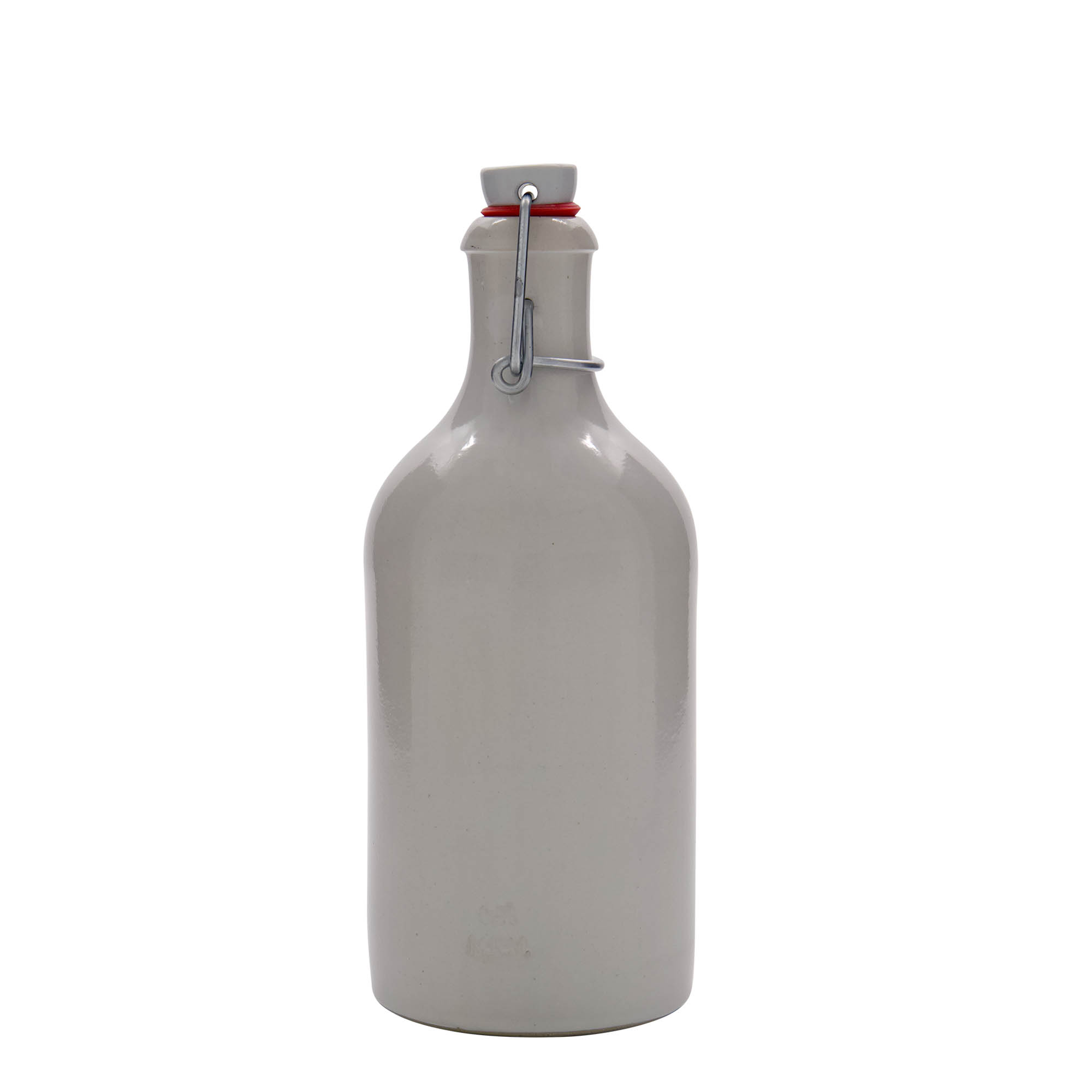 500 ml Tonkruik, steengoed, wit, monding: beugelsluiting