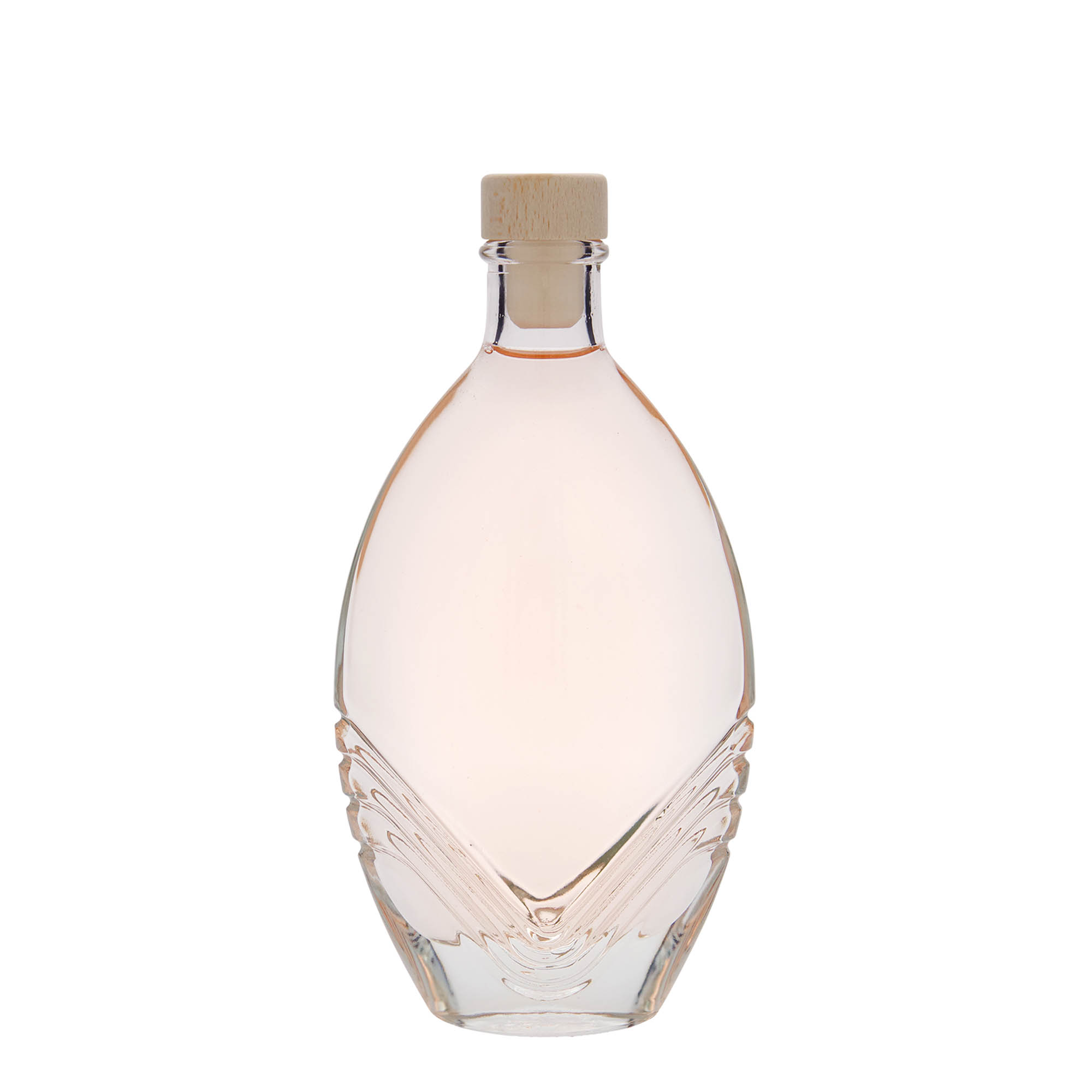 200 ml glazen fles 'Florence', ovaal, opening: kurk