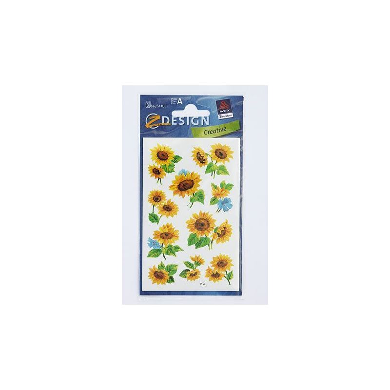 Zweckform Stickers 'Zonnebloemen', papier, meerkleurig