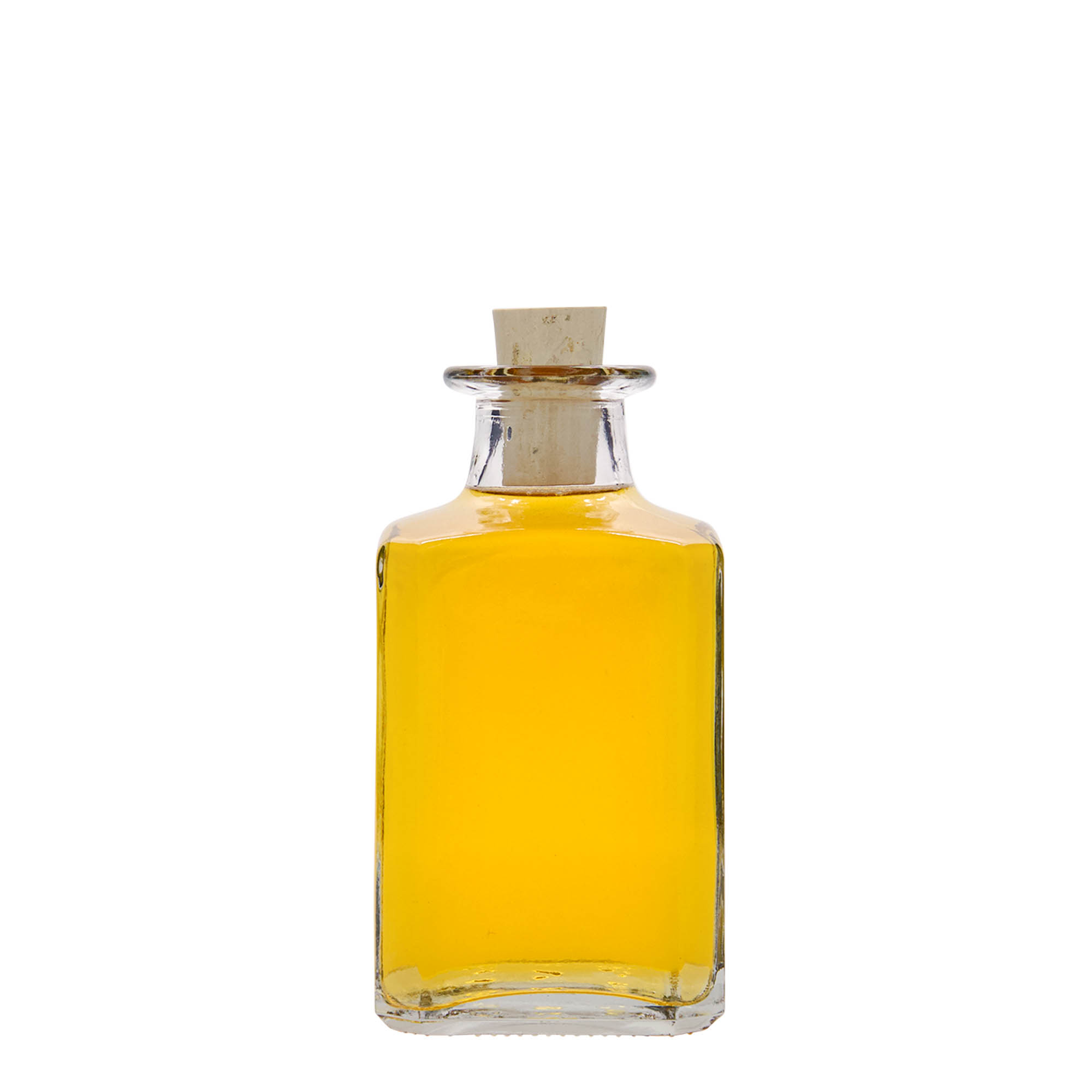 250 ml glazen fles 'Torben', vierkant, opening: kurk 250 ml glazen fles 'Torben', vierkant, opening: kurk