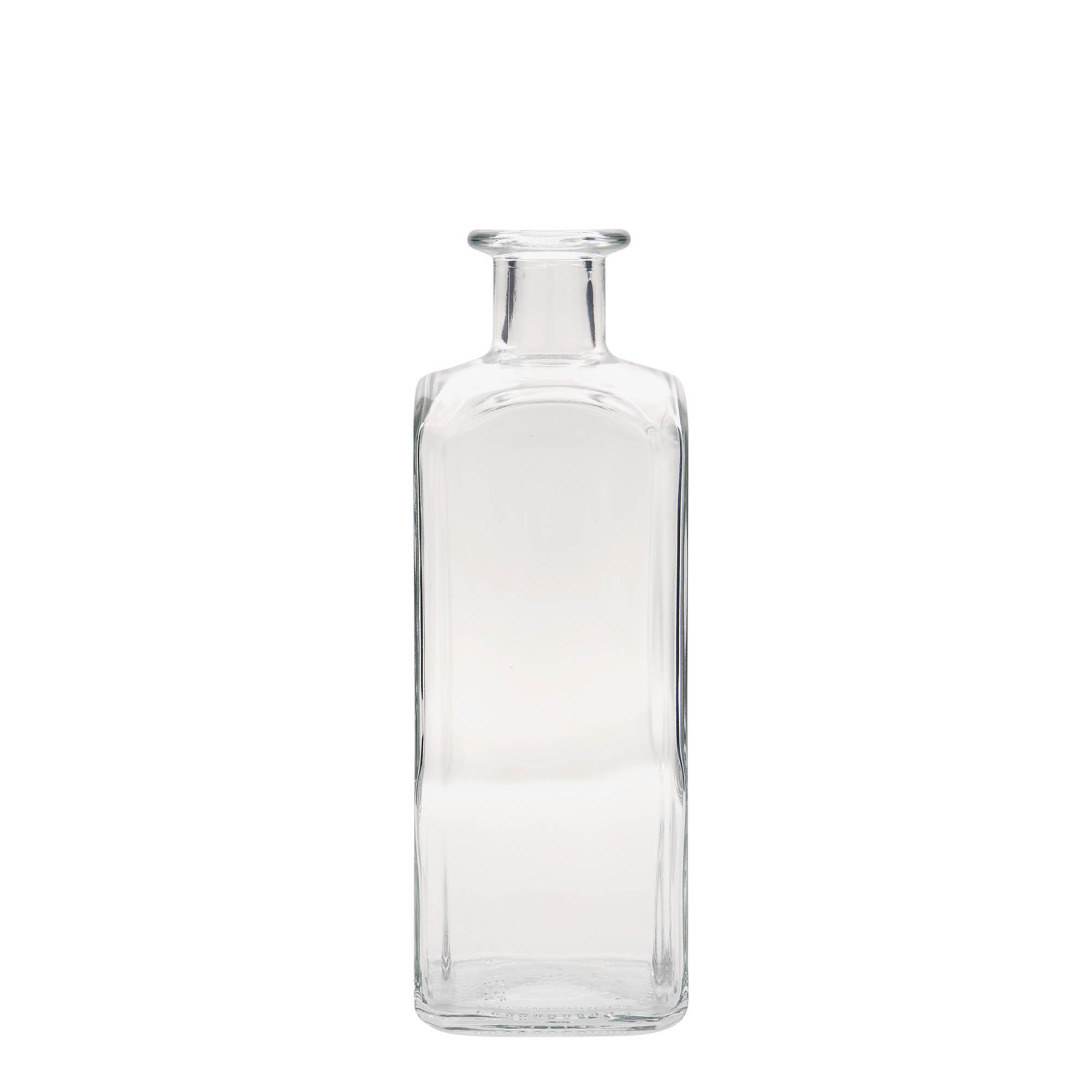 500 ml glazen fles Apotheker Carré, vierkant, opening: kurk