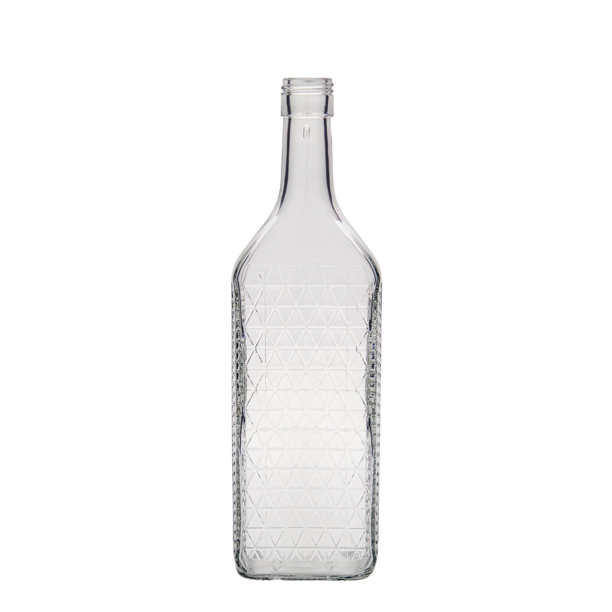 700 ml glazen fles 'Caruso', rechthoekig, monding: PP 31,5
