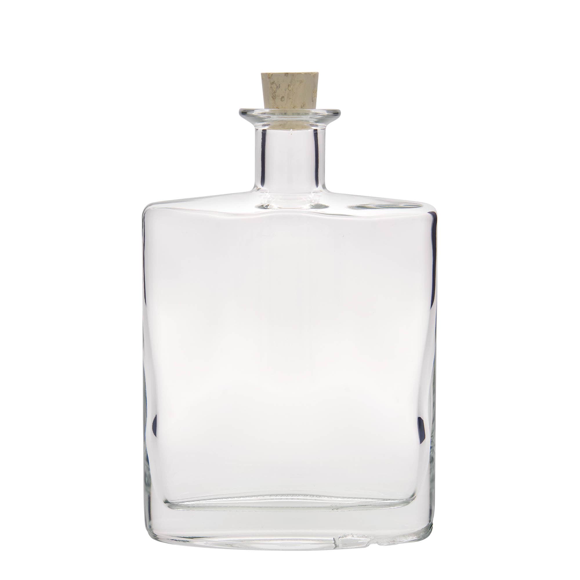700 ml glazen fles 'Zorbas', ovaal, opening: kurk