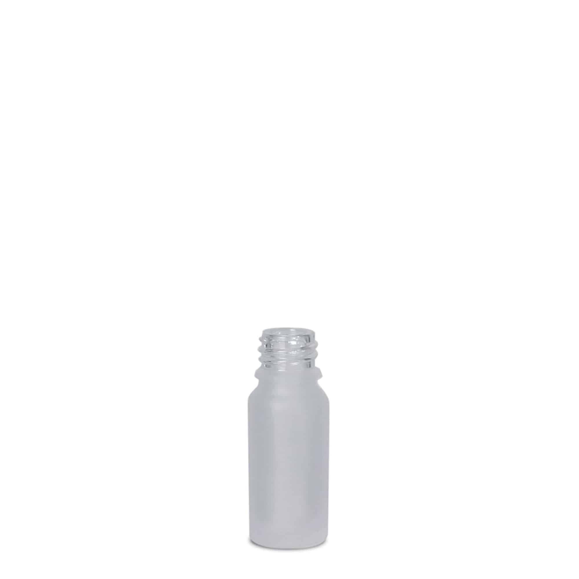 10 ml medicijnflesje, glas, mat, opening: DIN 18