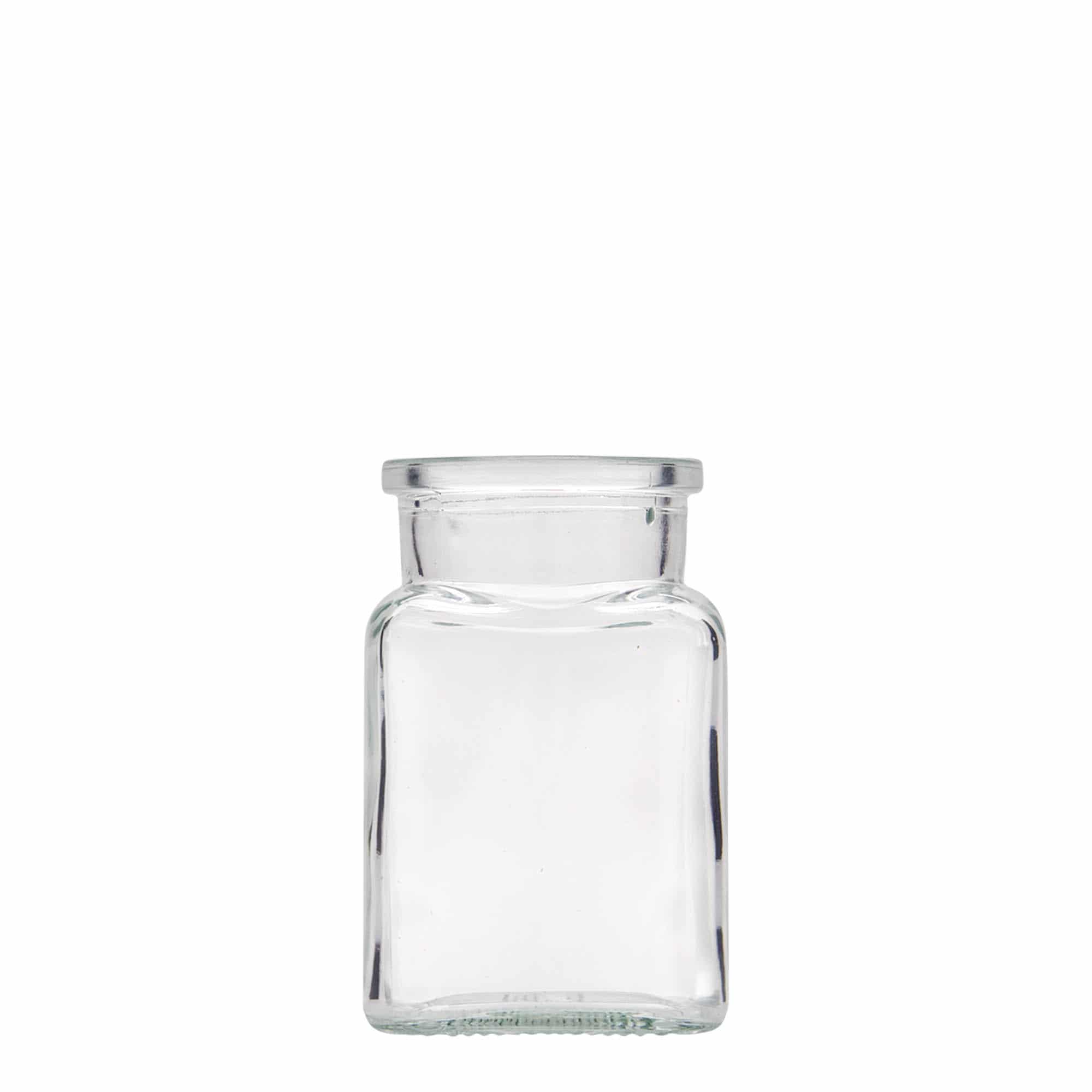 Pot met kurk, 150 ml, vierkant, monding: kurk Pot met kurk, 150 ml, vierkant, monding: kurk