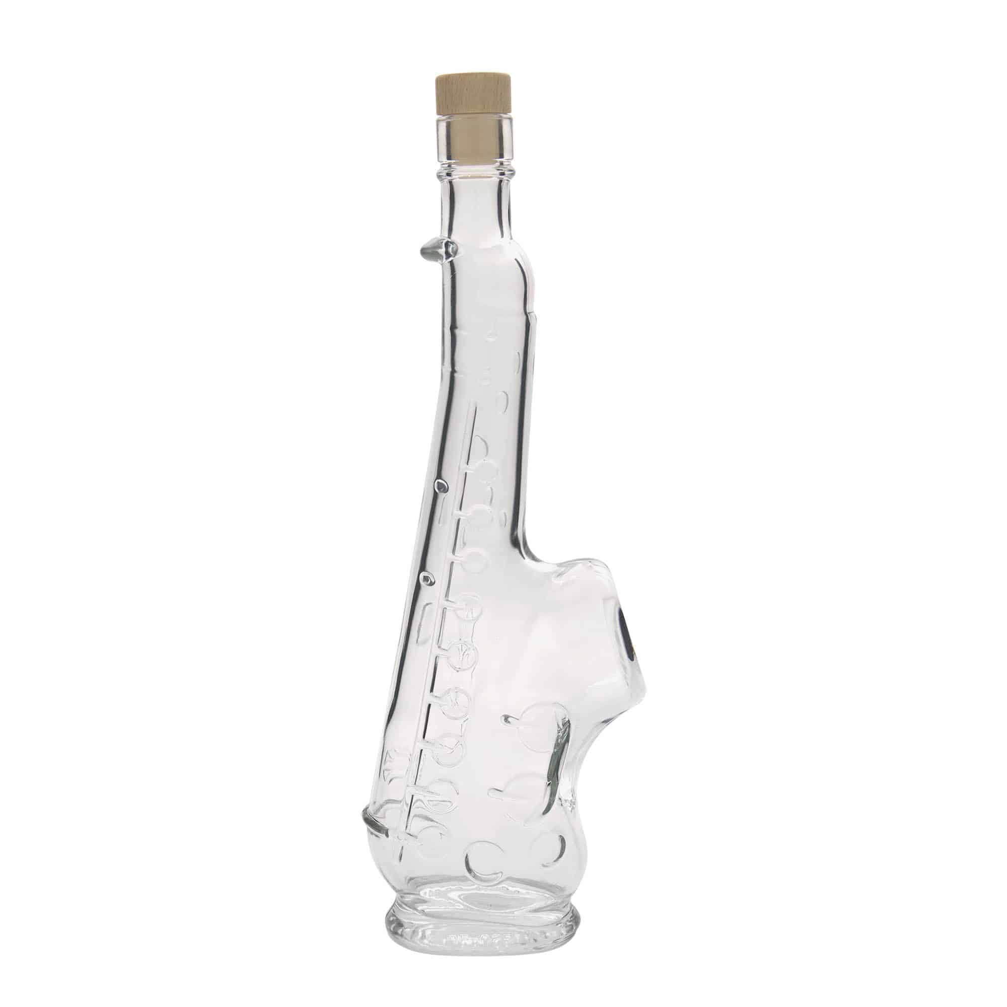 500 ml glazen fles 'Saxofoon', opening: kurk