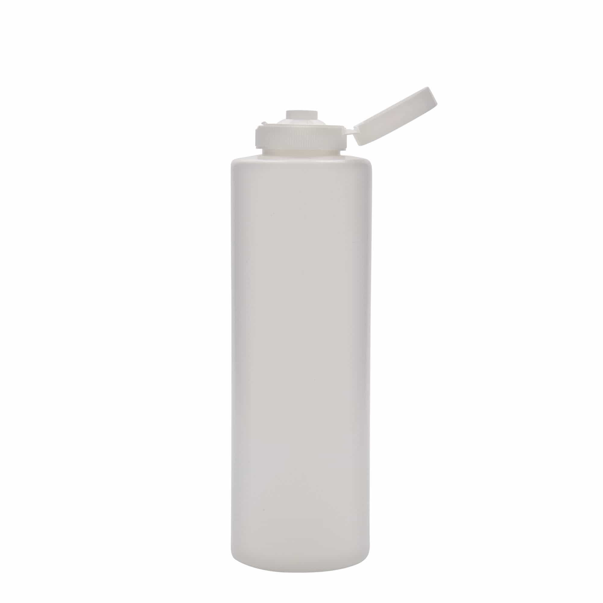 Sausfles, 500 ml, LDPE-kunststof, wit, monding: GPI 38/400