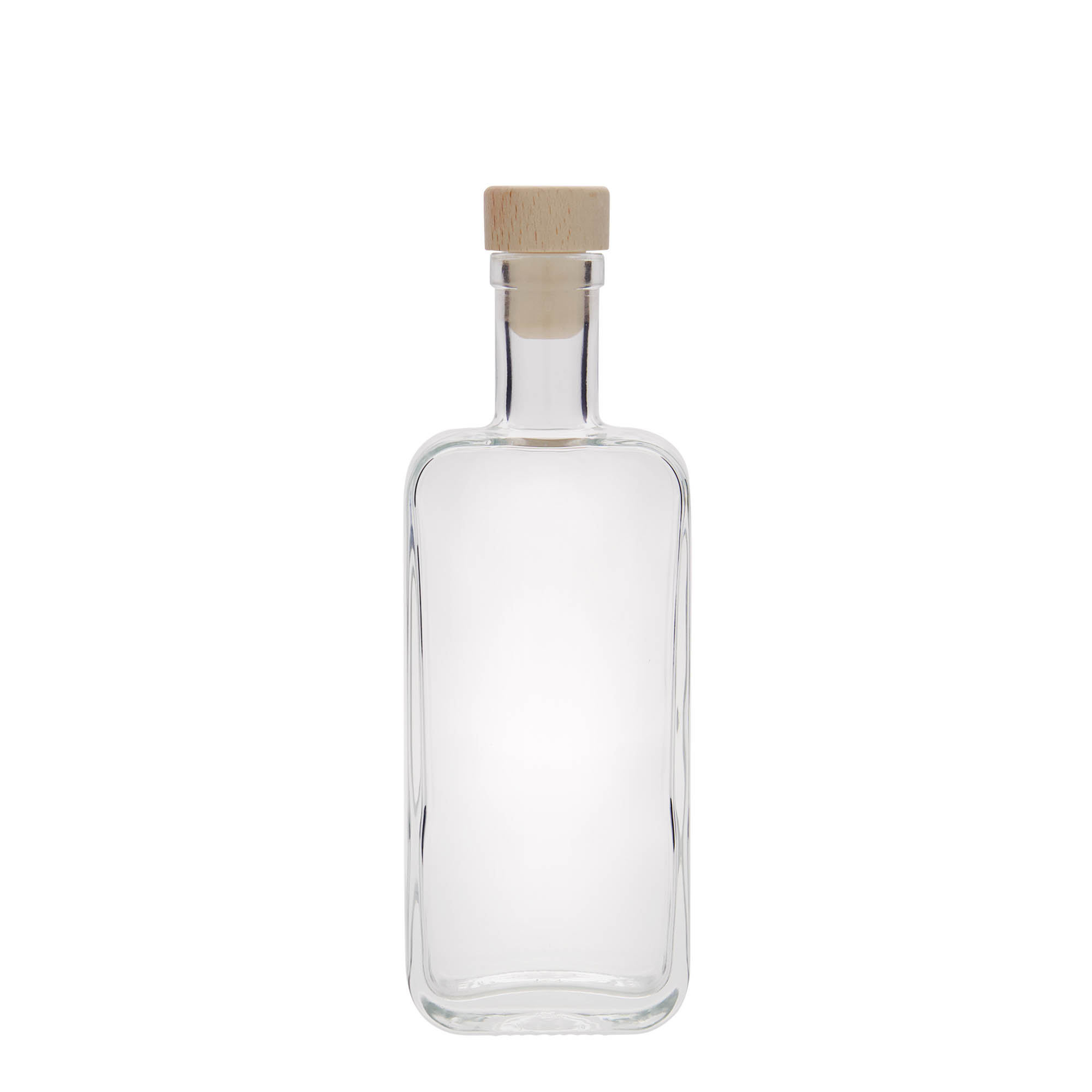 200 ml glazen fles 'Nice', rechthoekig, opening: kurk 200 ml glazen fles 'Nice', rechthoekig, opening: kurk