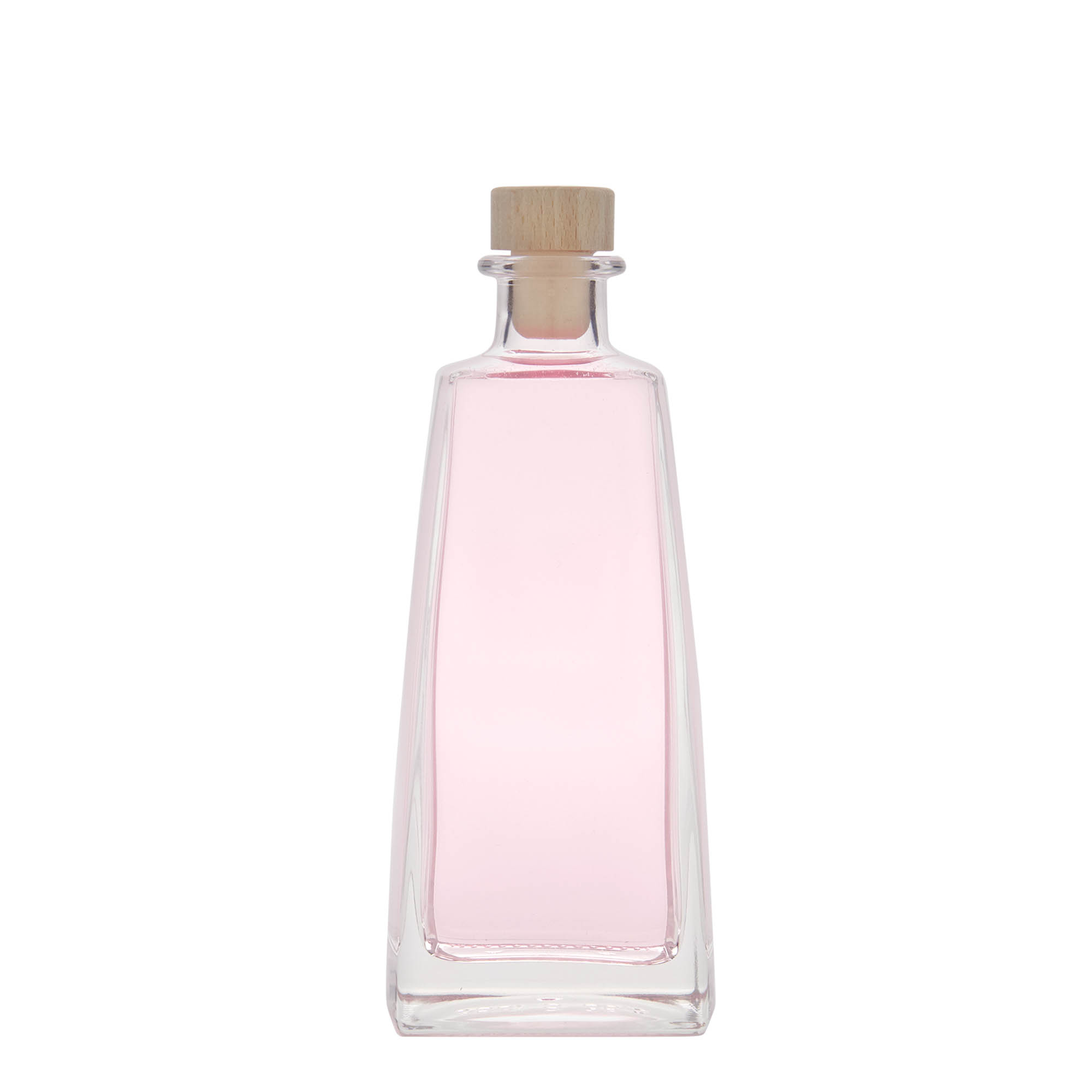 350 ml glazen fles 'Timmy', rechthoekig, opening: kurk
