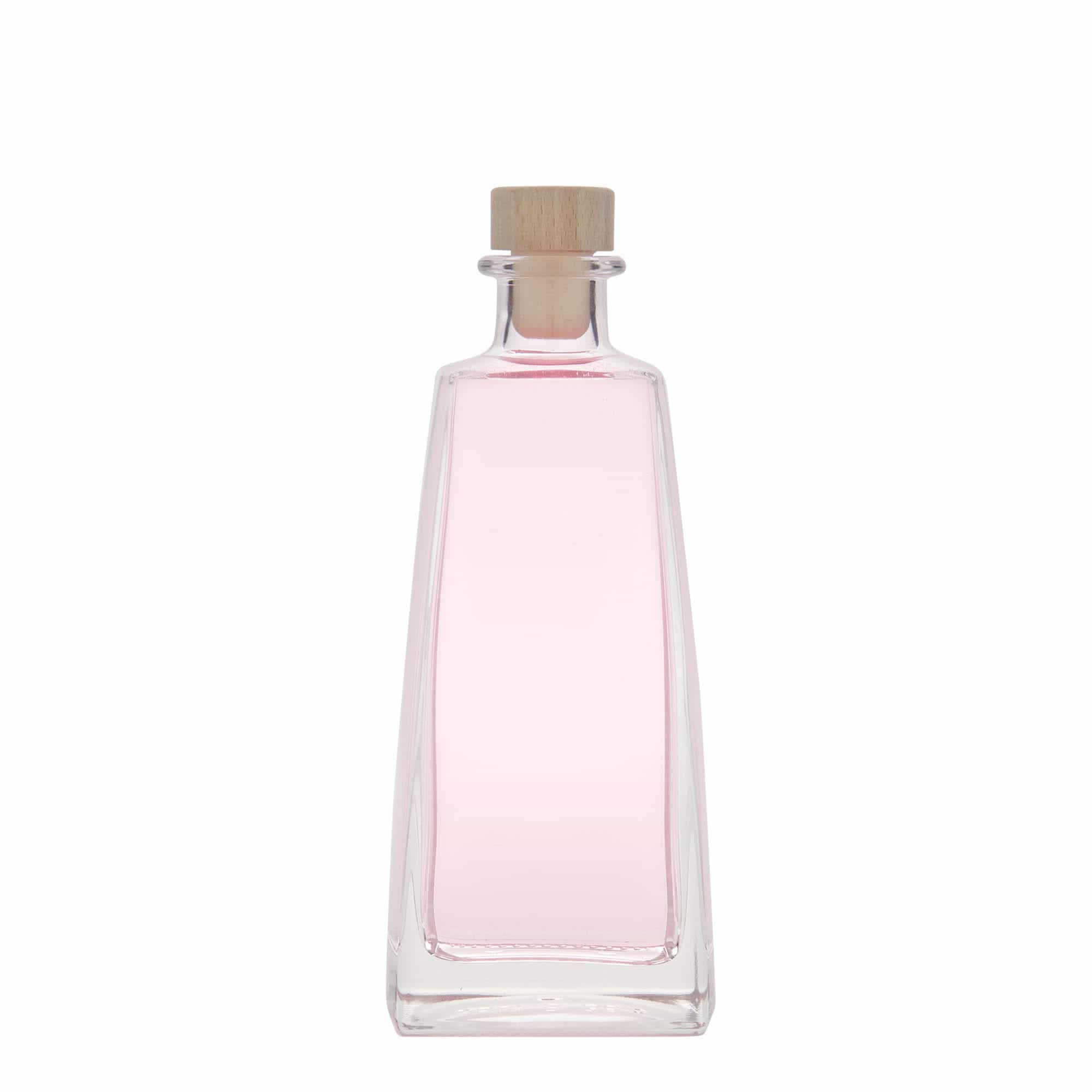 350 ml glazen fles 'Timmy', rechthoekig, opening: kurk
