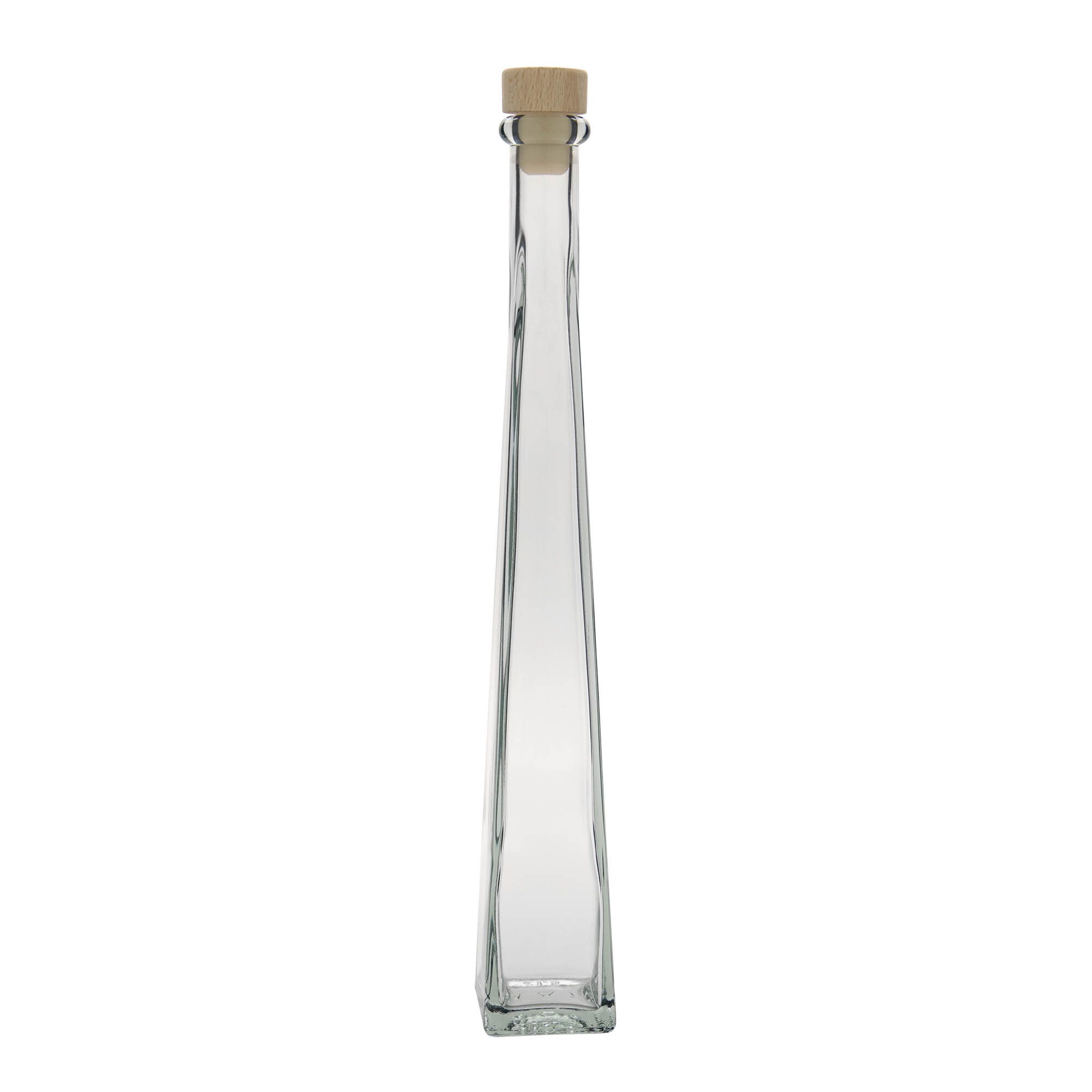 200 ml glazen fles 'Dama Quadrato', vierkant, opening: kurk