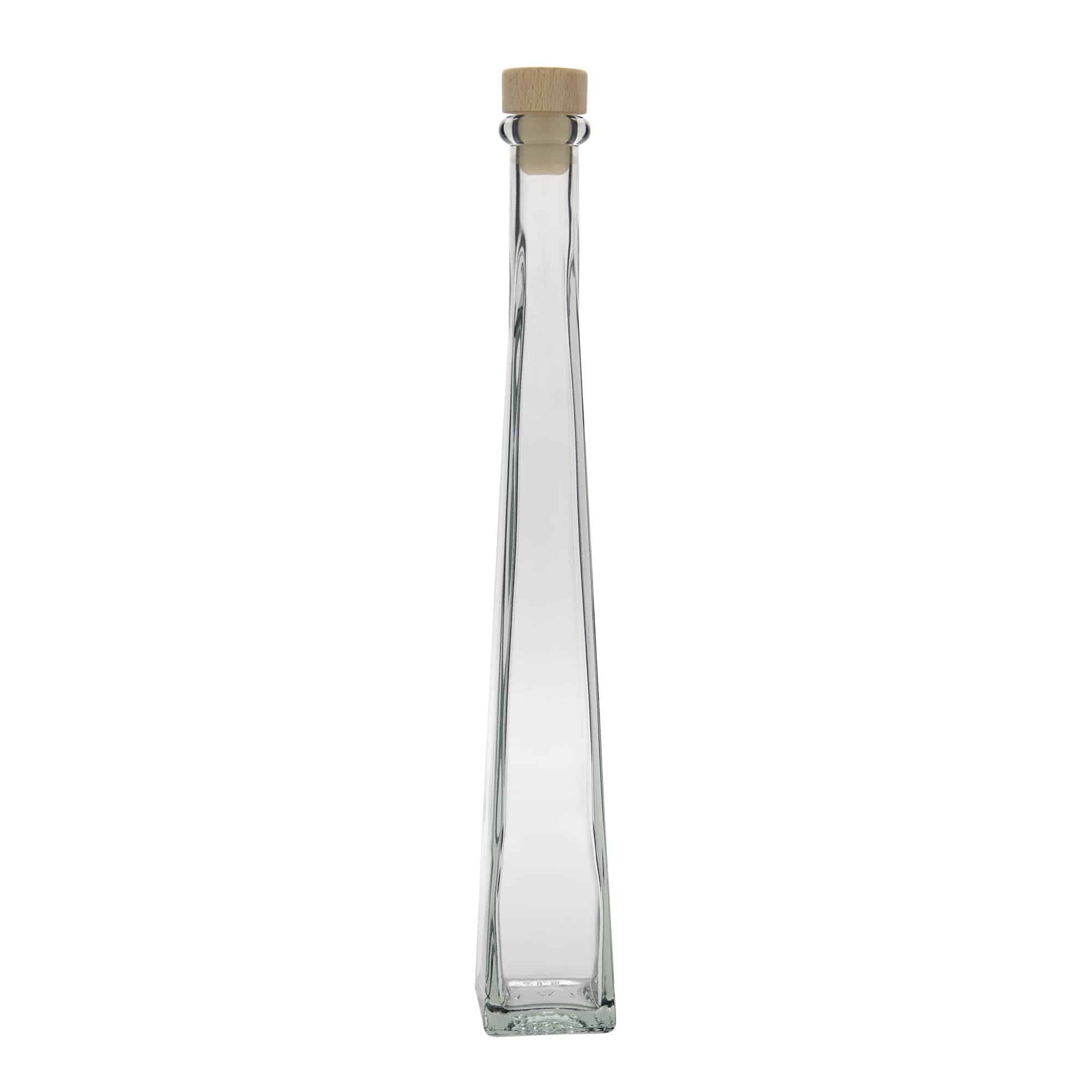 200 ml glazen fles 'Dama Quadrato', vierkant, opening: kurk
