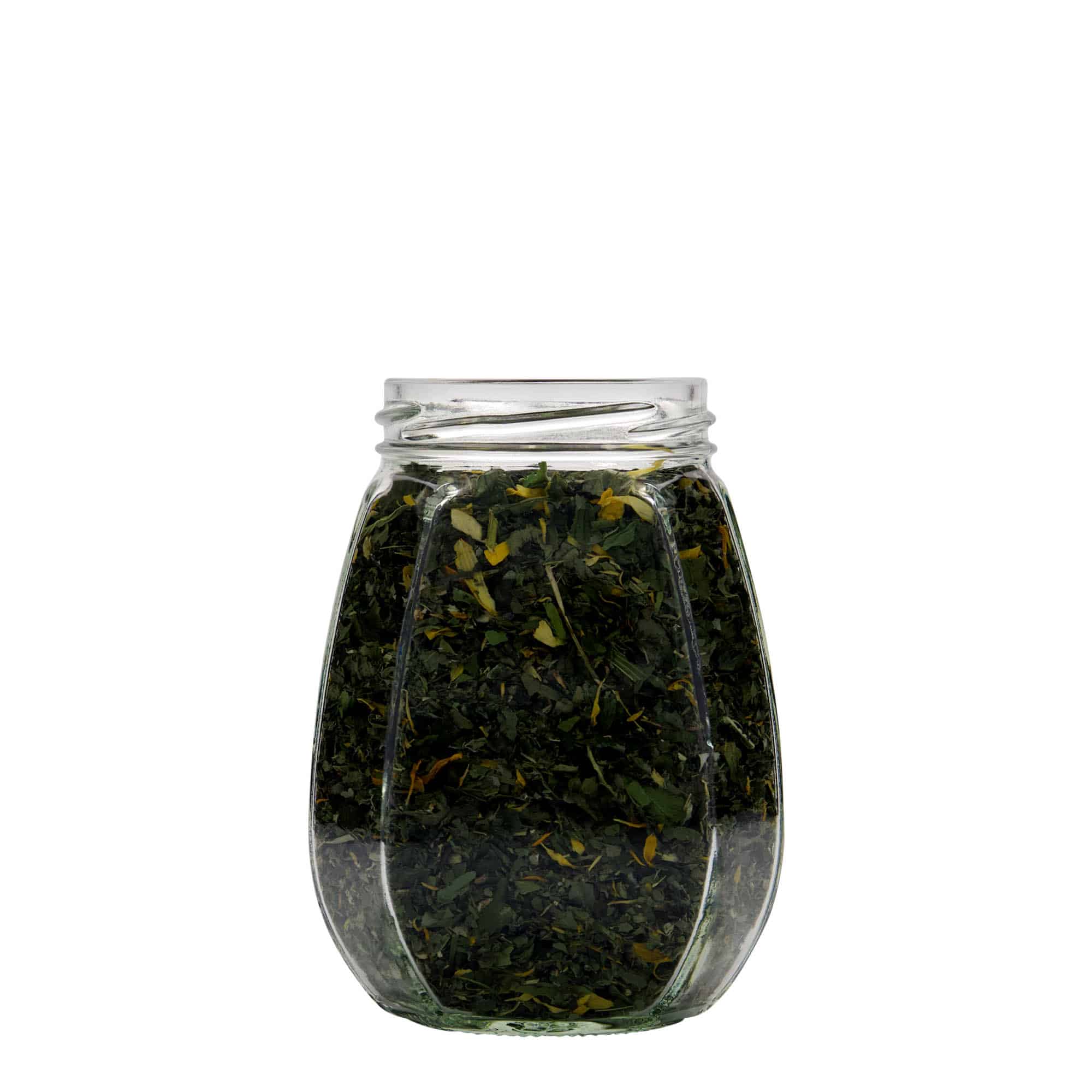 385 ml sierglas, zeshoekig, opening: Twist-Off (TO 63)