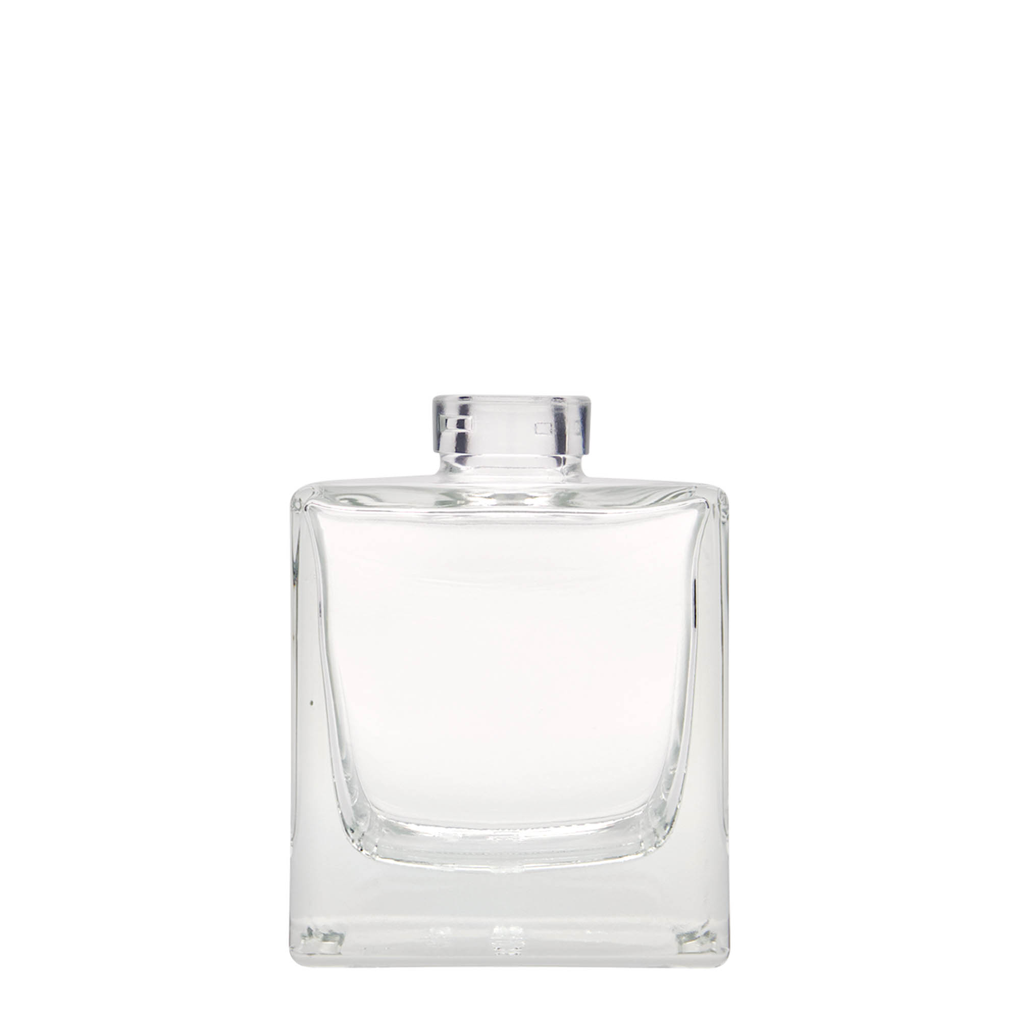 200 ml glazen fles 'Cube', vierkant, opening: kurk
