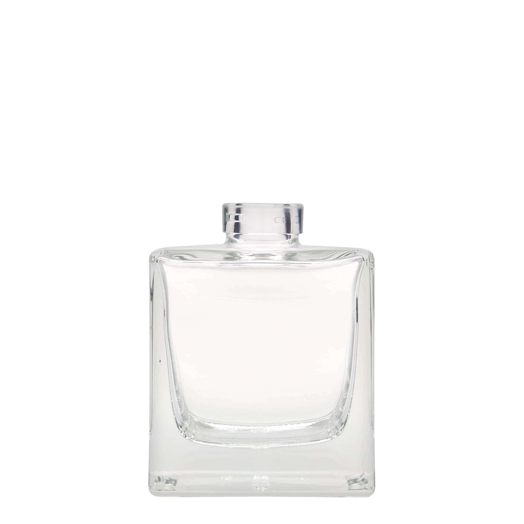 200 ml glazen fles 'Cube', vierkant, opening: kurk