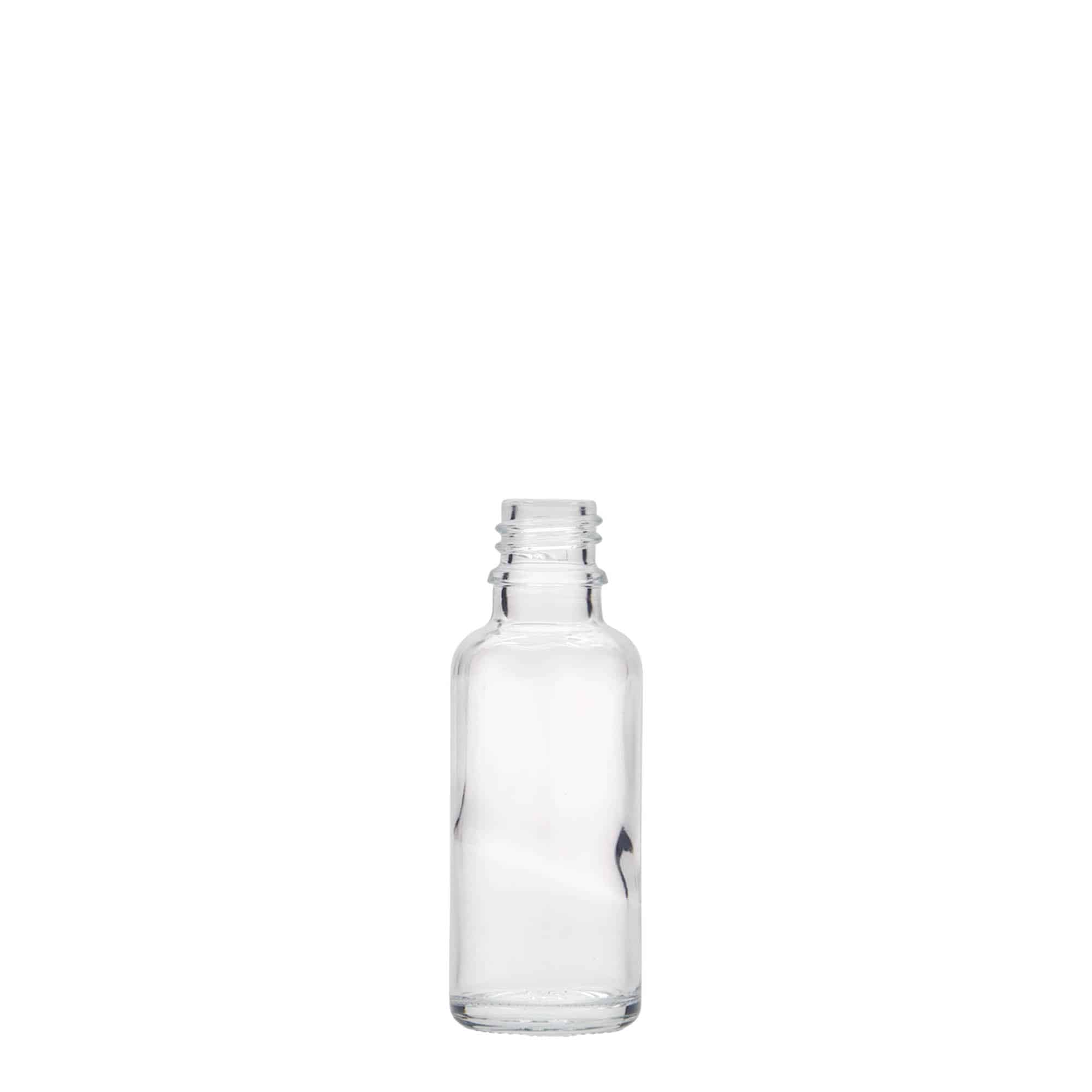 Medicijnfles, 30 ml, glas, monding: DIN 18 Medicijnfles, 30 ml, glas, monding: DIN 18