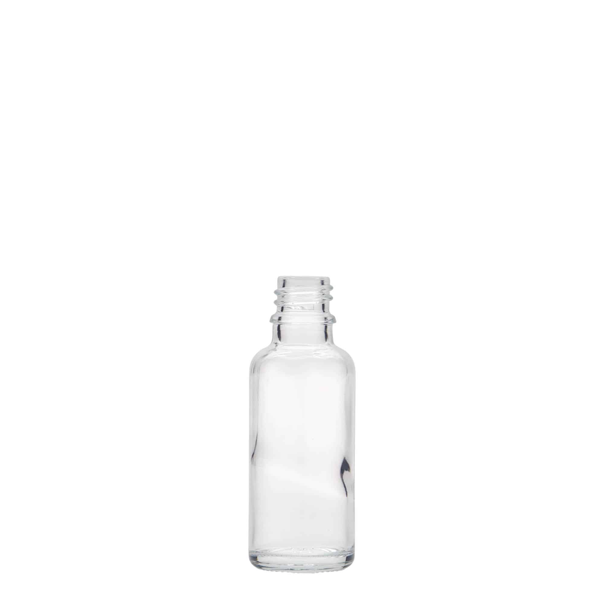 30 ml medicijnflesje, glas, mondstuk: DIN 18