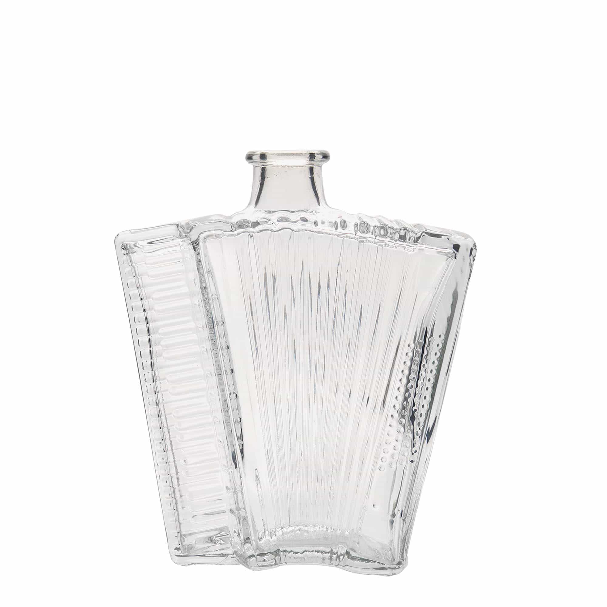 Glazen fles 'Accordeon', 500 ml, monding: kurk Glazen fles 'Accordeon', 500 ml, monding: kurk