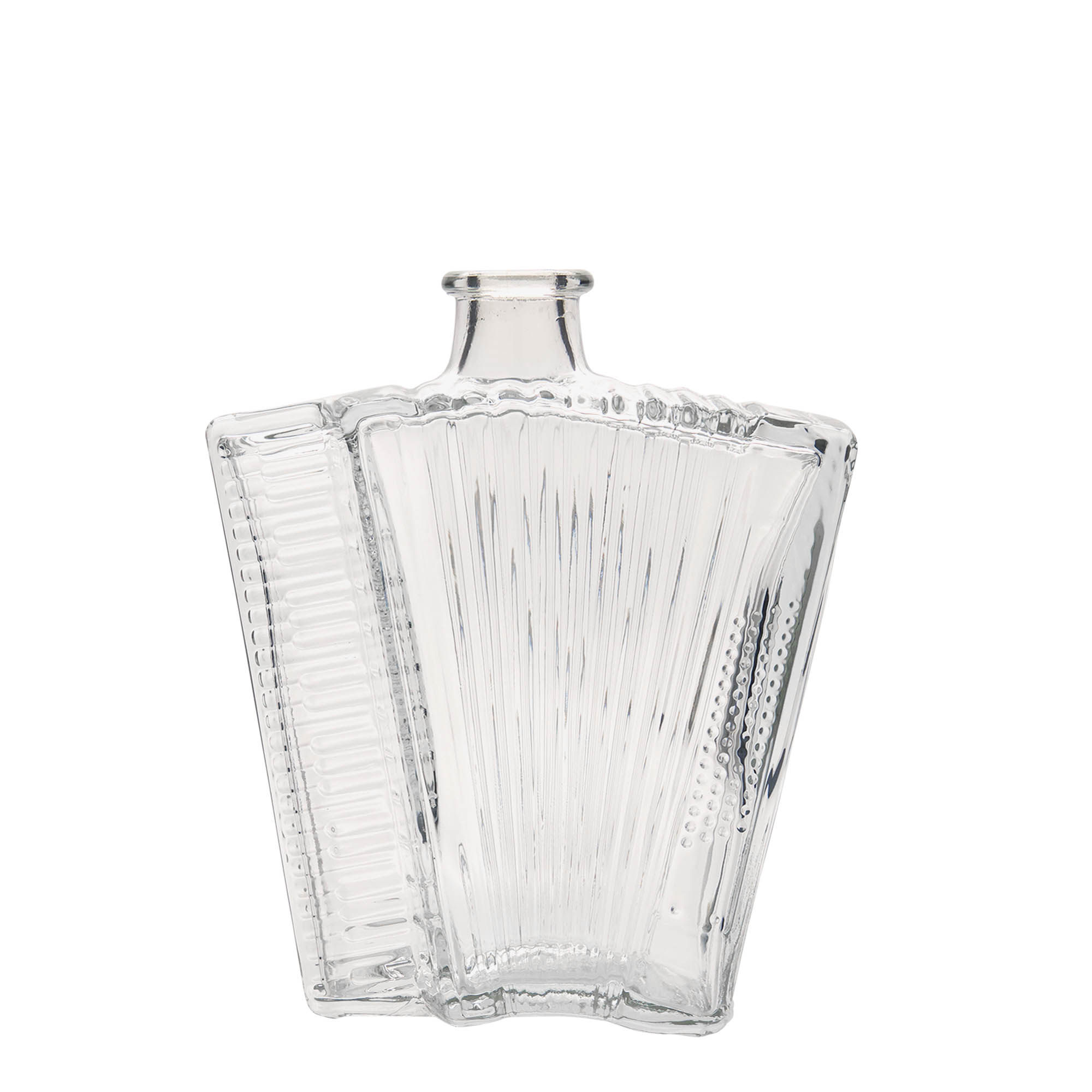 500 ml glazen fles 'Accordeon', opening: kurk 500 ml glazen fles 'Accordeon', opening: kurk