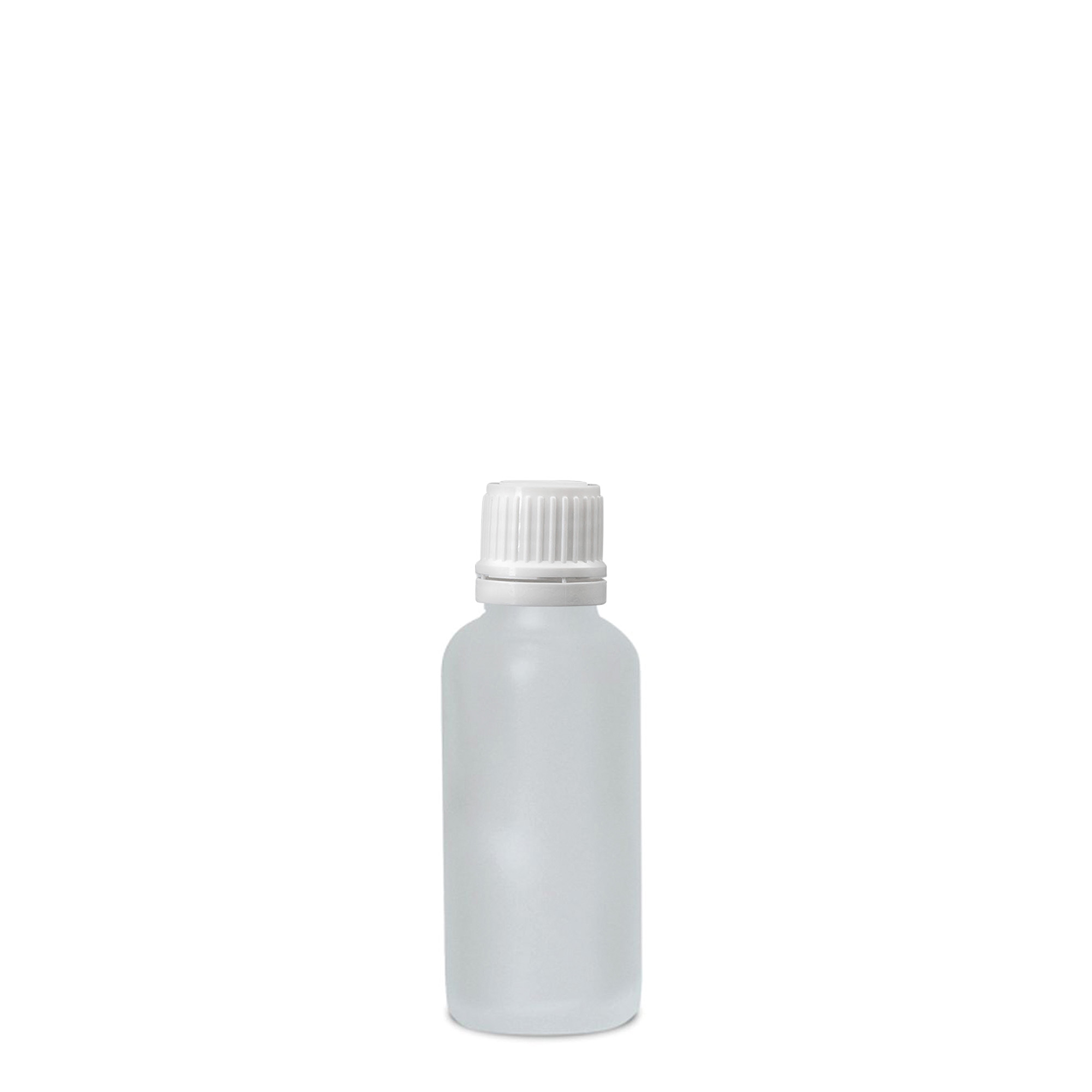 30 ml medicijnflesje, glas, geëtst, opening: DIN 18