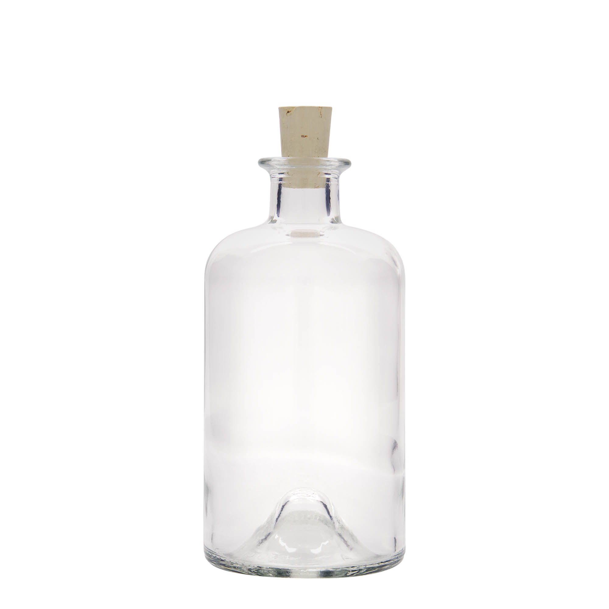 500 ml glazen fles apotheker 'Dokter', opening: kurk 500 ml glazen fles apotheker 'Dokter', opening: kurk