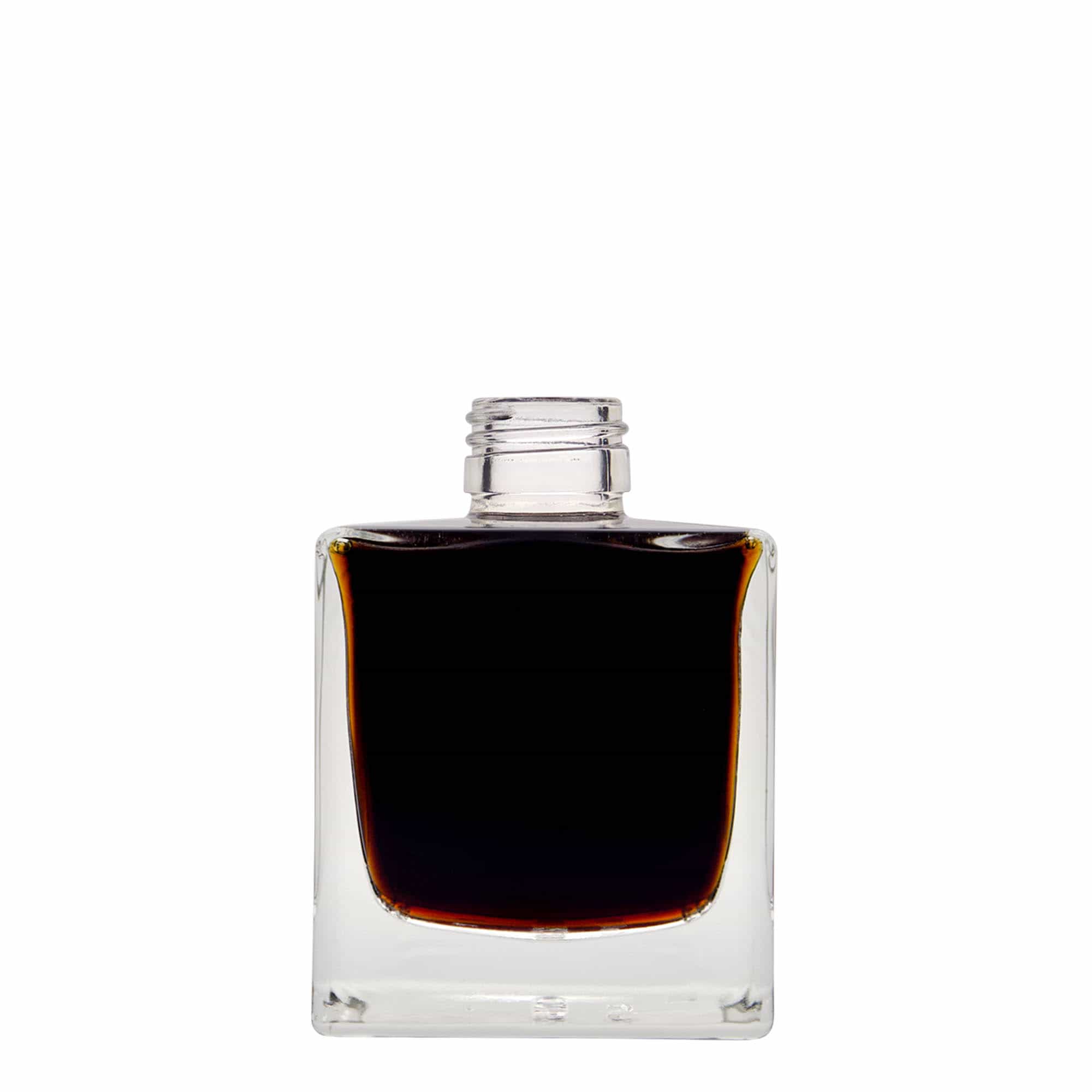 200 ml glazen fles 'Cube', vierkant, hals: PP 28