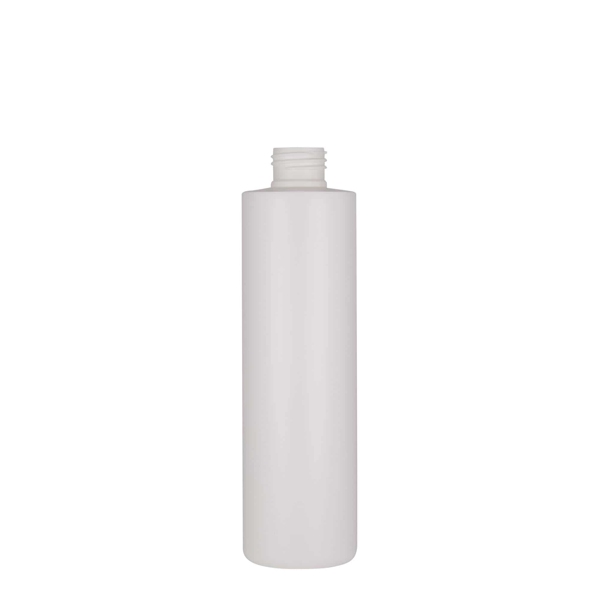 Plastic fles 'Pipe', 250 ml, HDPE, wit, monding: GPI 24/410