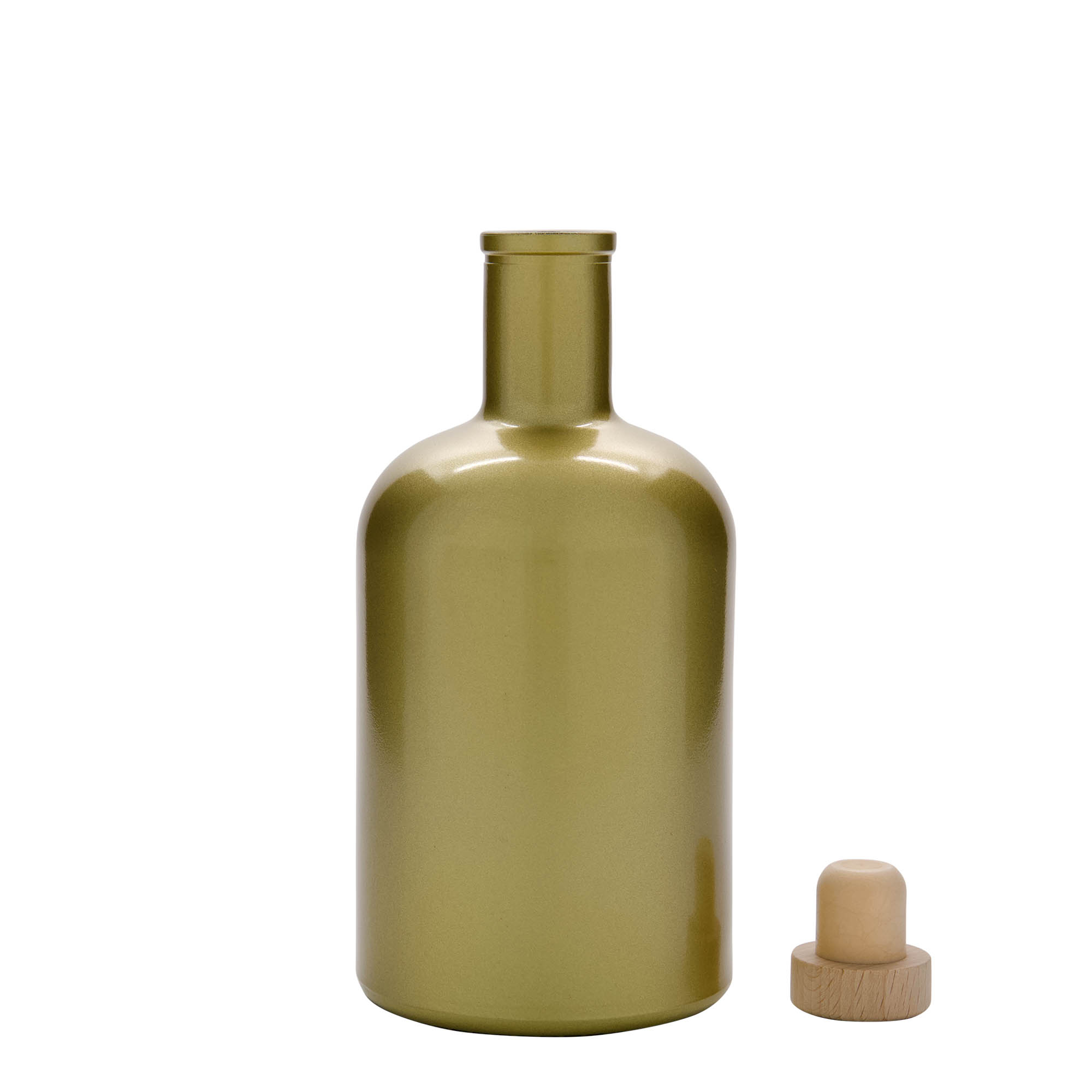700 ml glazen fles 'Gerardino', goud, opening: kurk