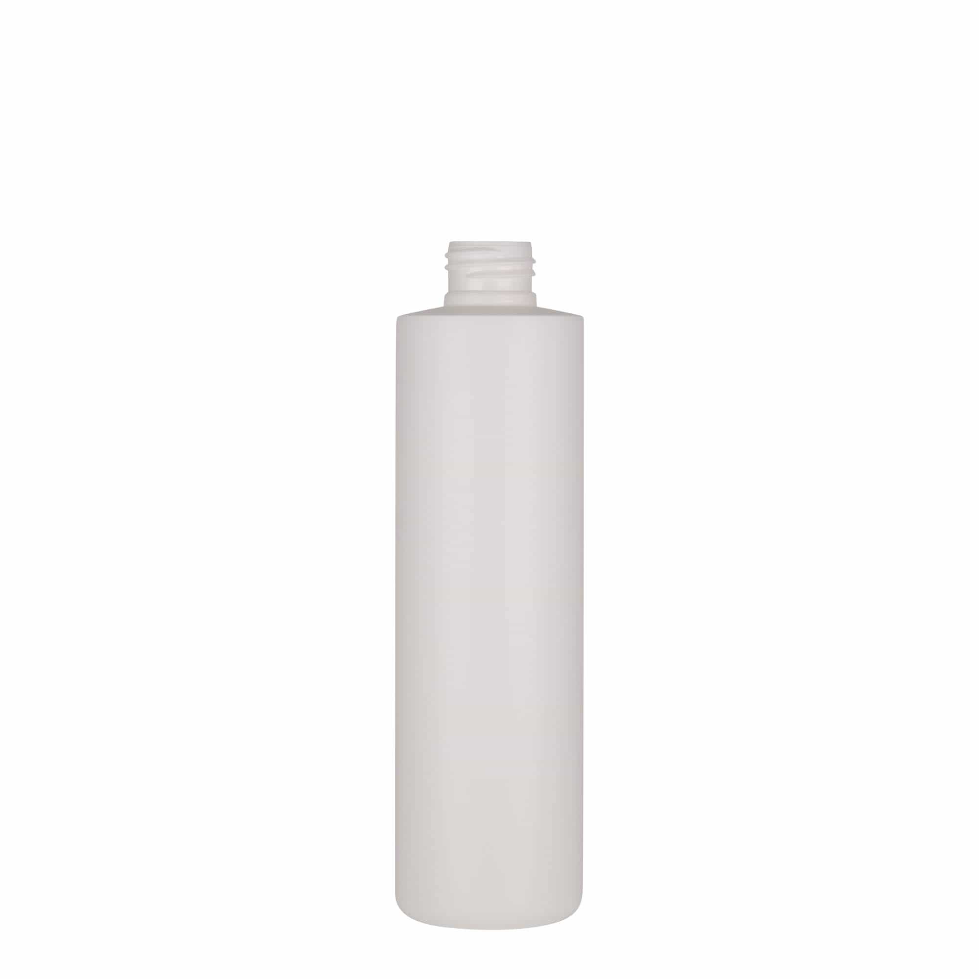 Plastic fles 'Pipe', 250 ml, Green HDPE, wit, monding: GPI 24/410 Plastic fles 'Pipe', 250 ml, Green HDPE, wit, monding: GPI 24/410